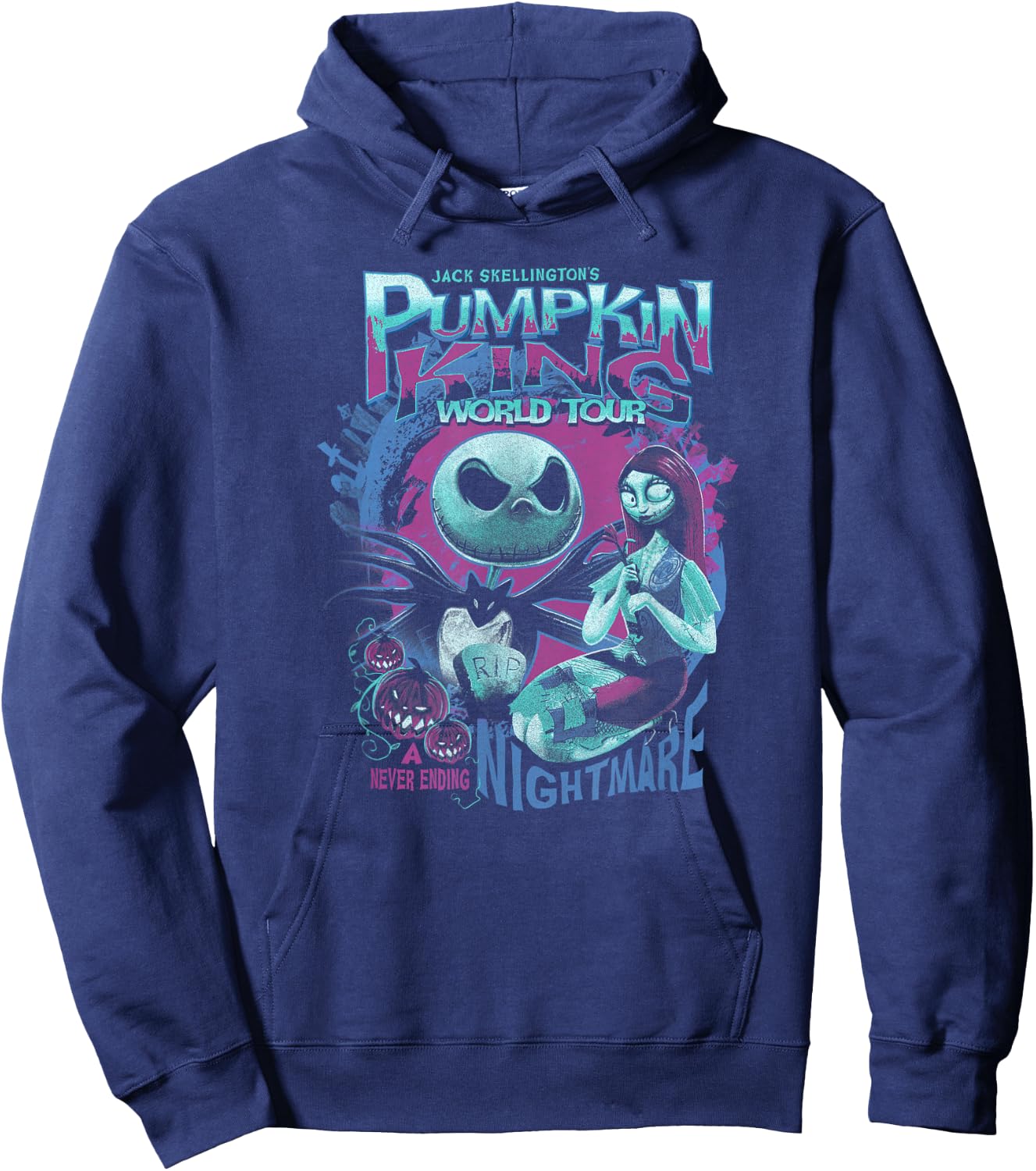 Disney The Nightmare Before Christmas Jack and Sally Tour Hoodie - Hoodie | Navy