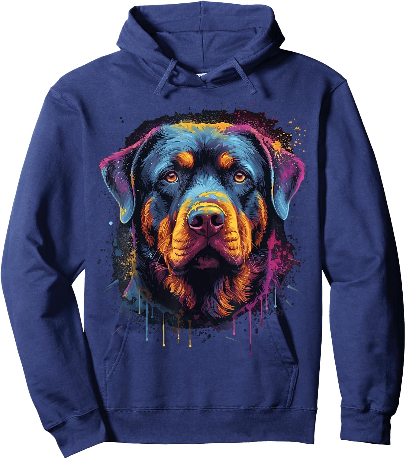 Cute Rottweiler Dog Lover Colorful Men Women Boys Girls Hoodie - Hoodie | Navy