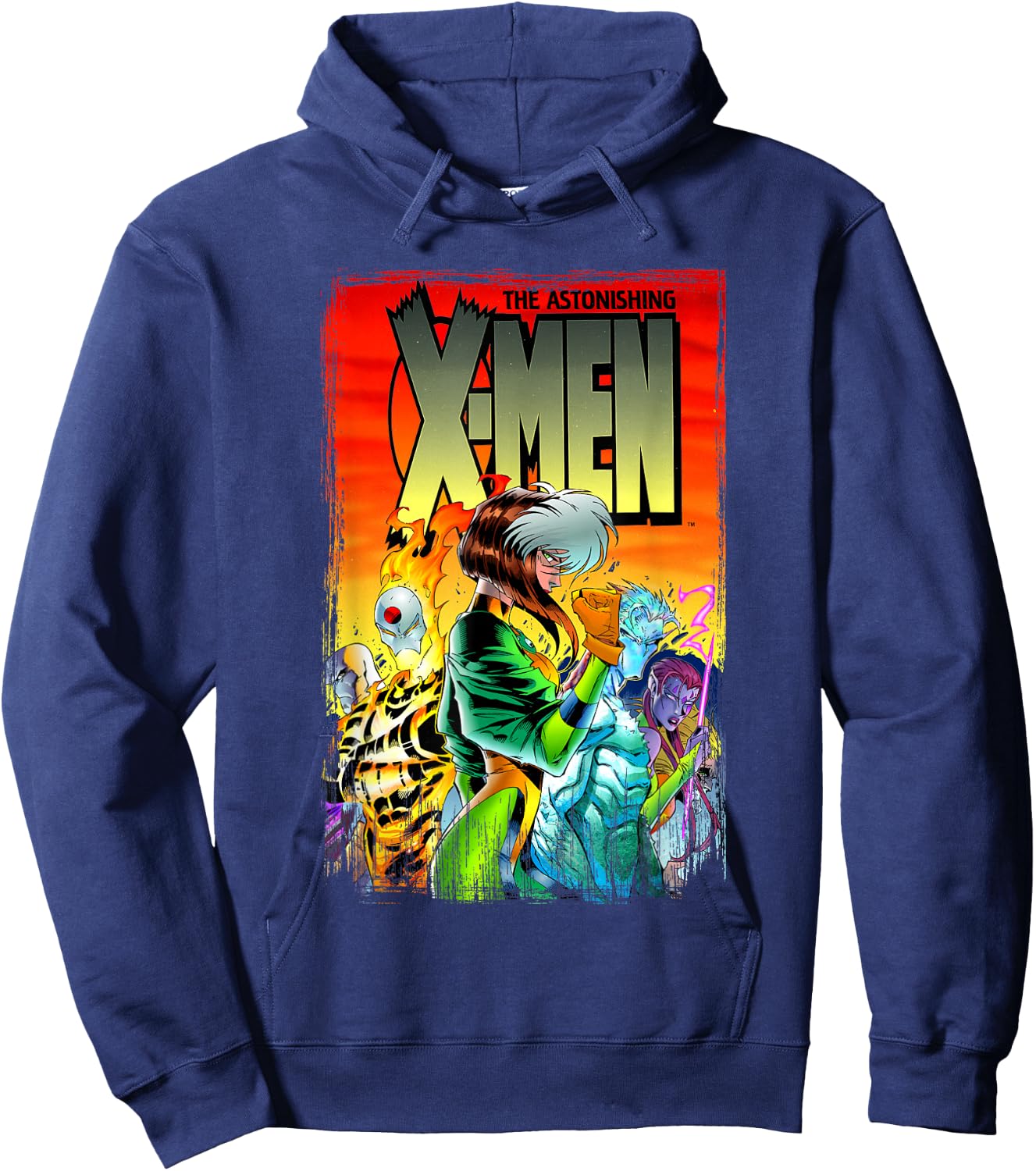 Marvel X-Men The Astonishing X-Men Comic Book Cover Hoodie - Hoodie | Navy