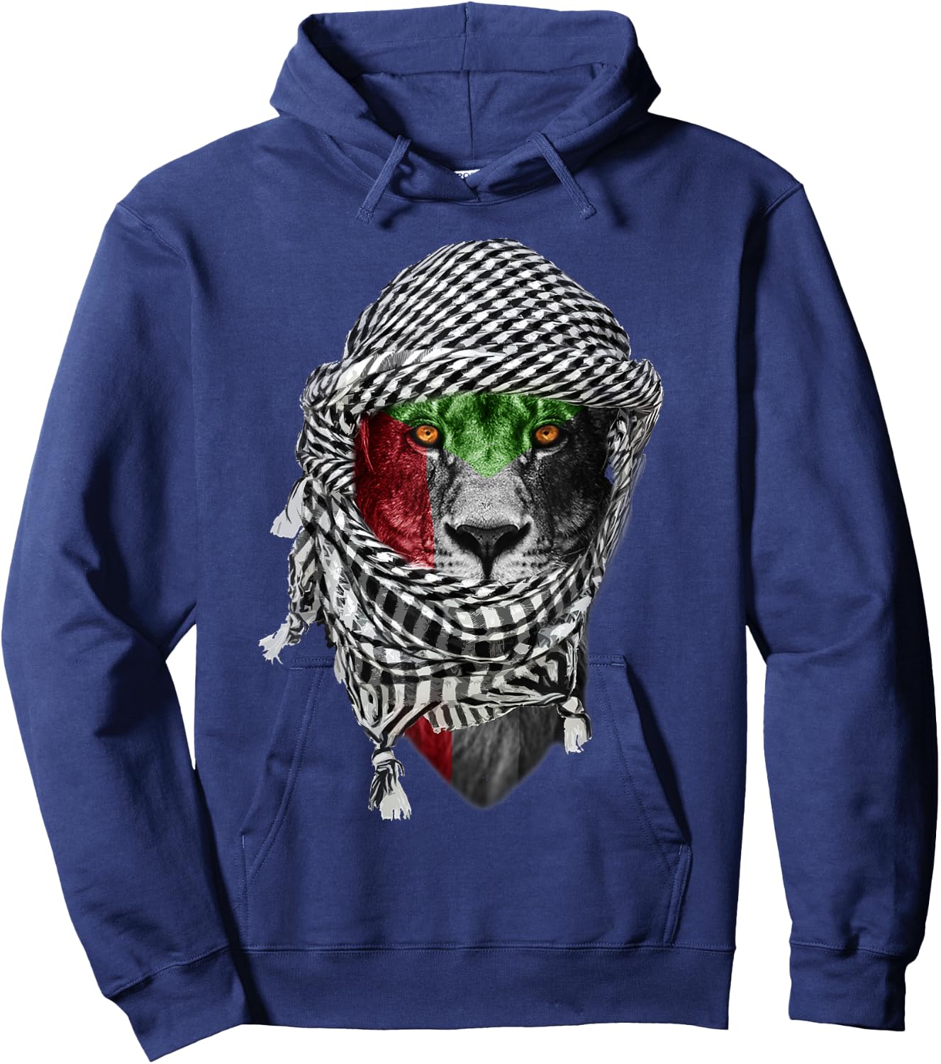Free Palestine, Palestinian Lion Hoodie - Hoodie | Navy