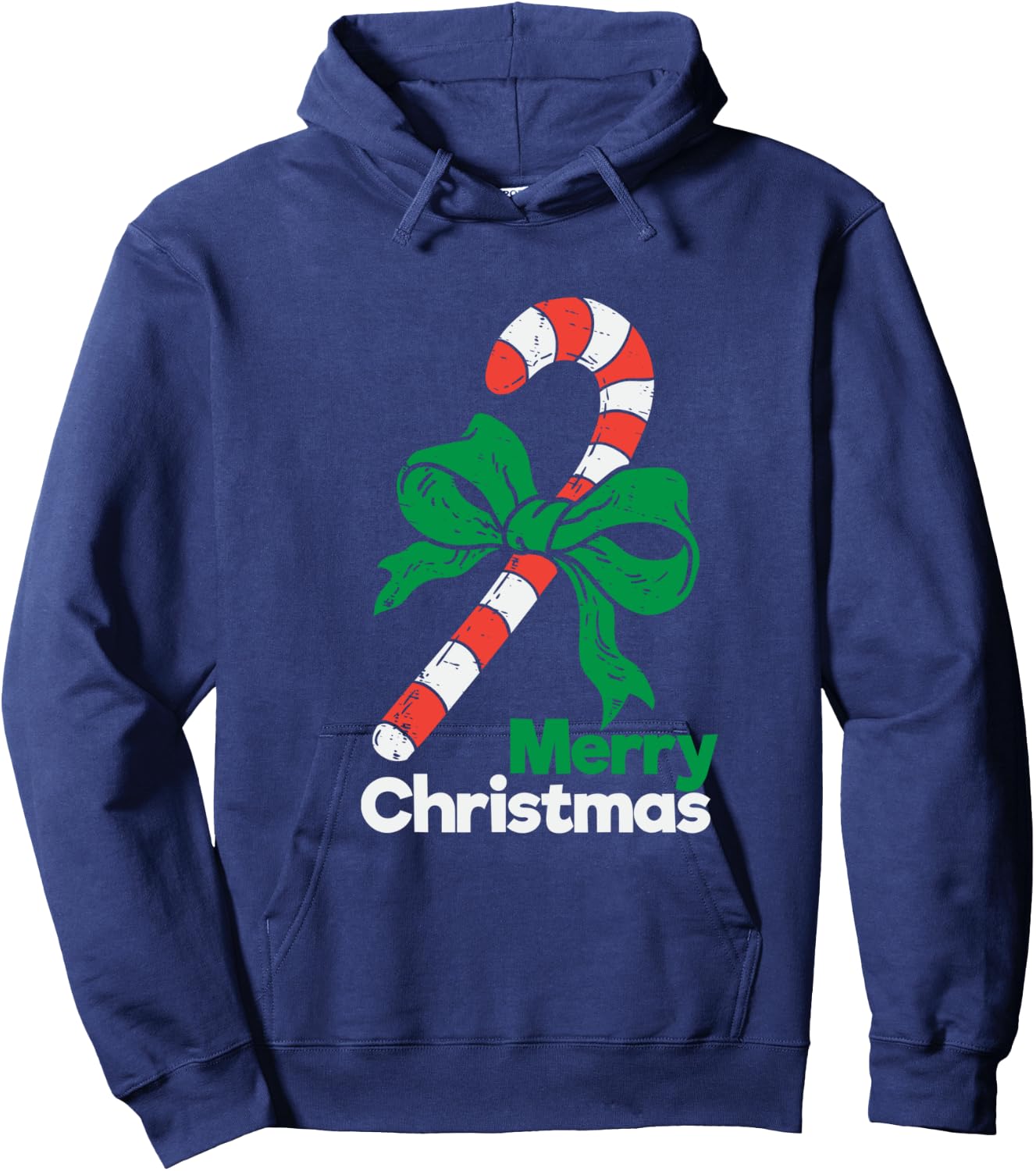 Merry Christmas Candy Canes Hoodie - Hoodie | Navy