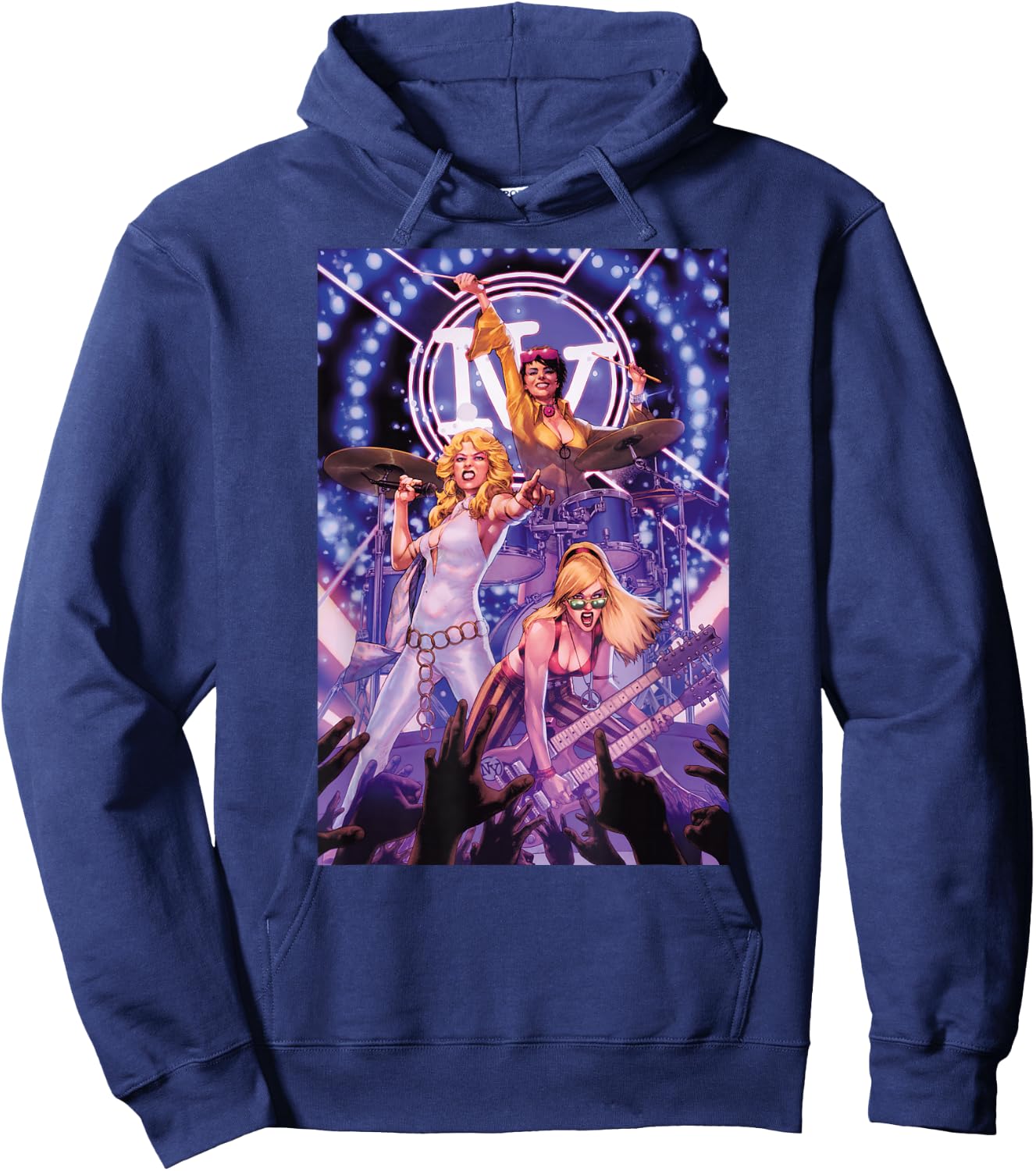 Marvel X-Men Dazzler Boom Boom Jubilee Band X Terminators Hoodie - Hoodie | Navy