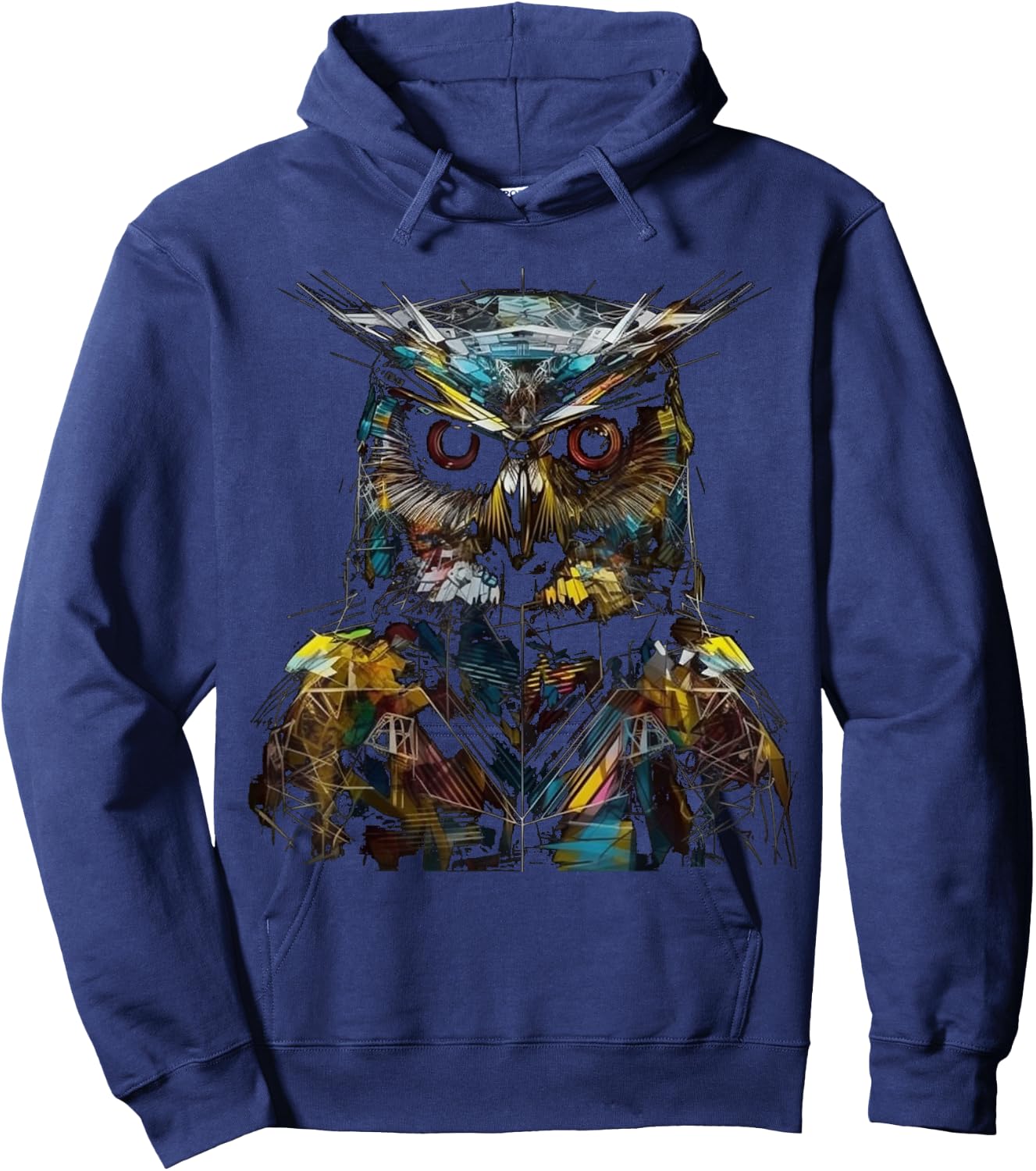 Owl artwork - bird art animal owl Hoodie - Hoodie | Navy