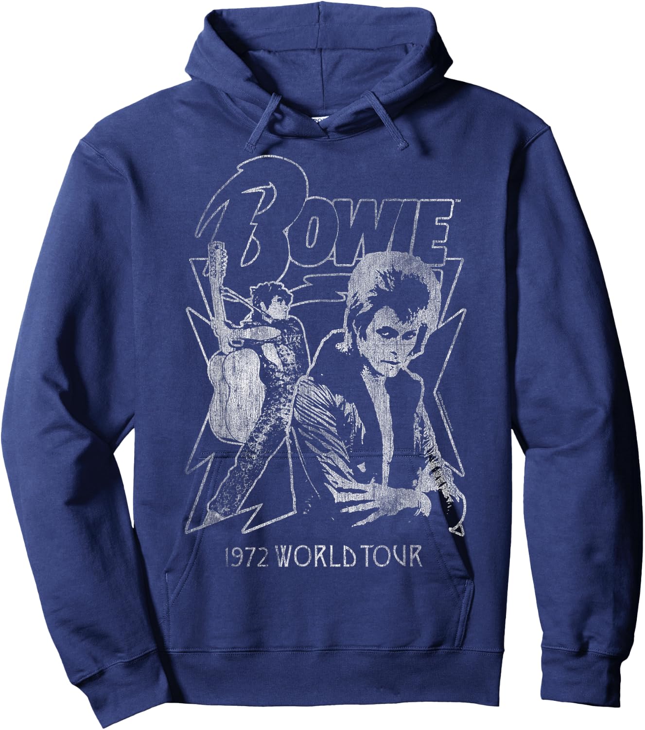 David Bowie Music Rock Mono 1972 World Tour Hoodie - Hoodie | Navy