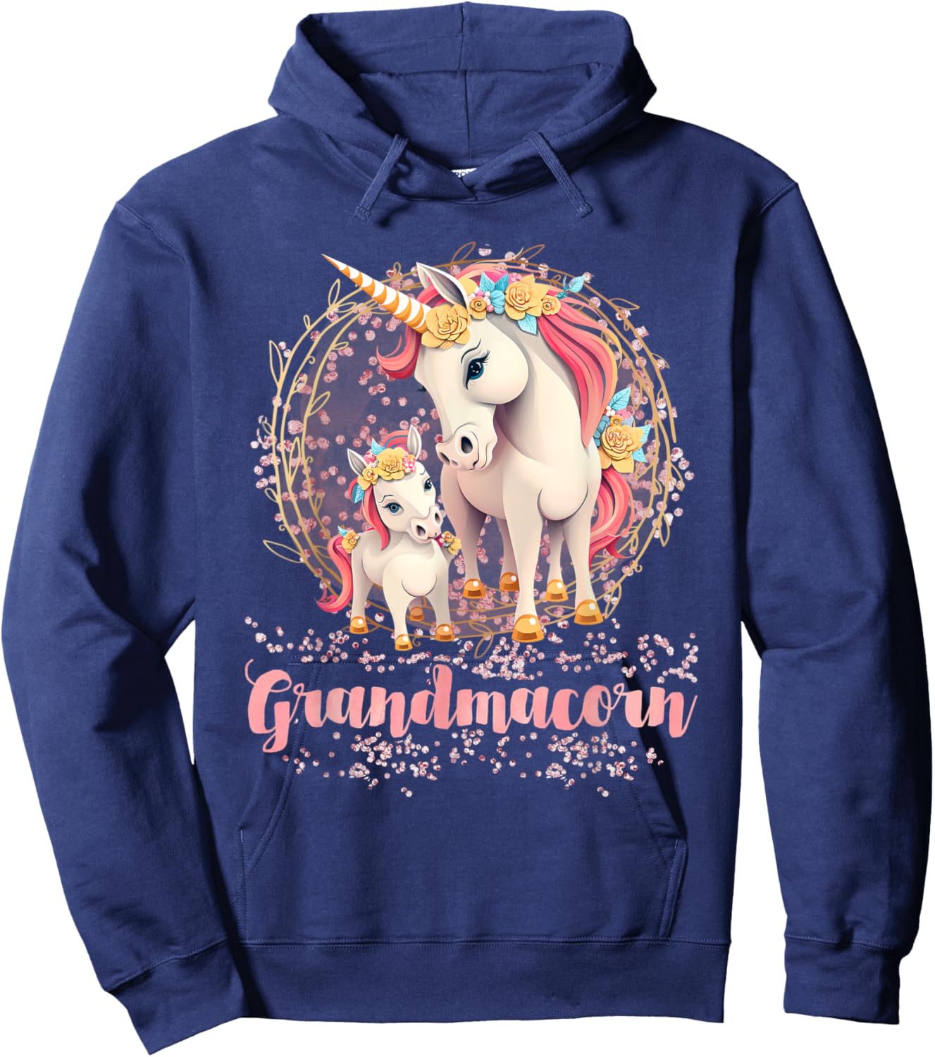 Grandmacorn Mother's day Grandmother Grandma Unicorn Hoodie - Hoodie | Navy