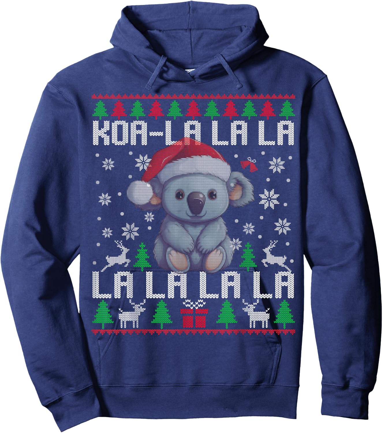 Koa-la la la Cute Koala Ugly Christmas Australian Men Kids Hoodie - Hoodie | Navy