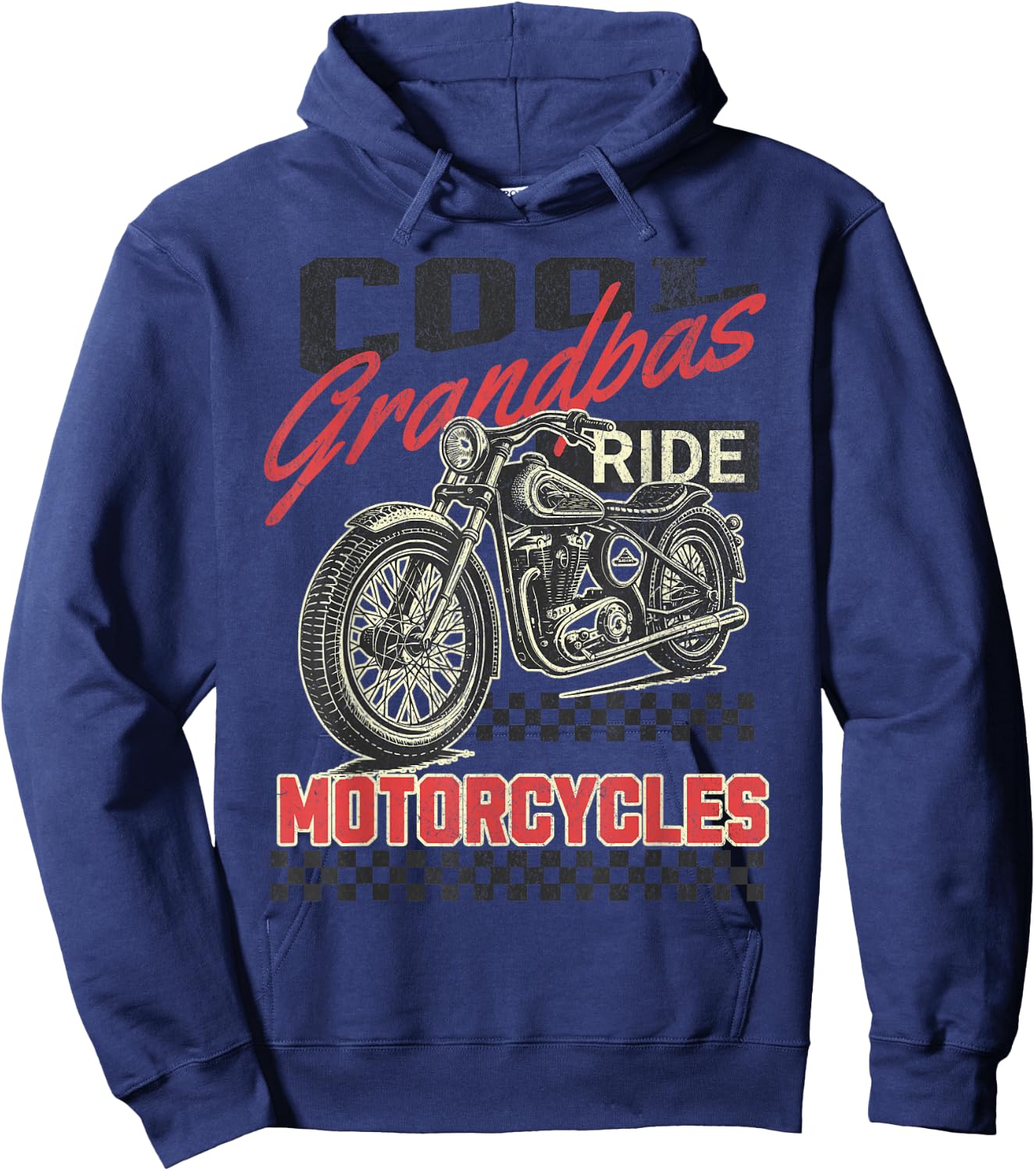 Cool Grandpas Ride Motorcycles Motorcycle Lovers Rider Hoodie - Hoodie | Navy