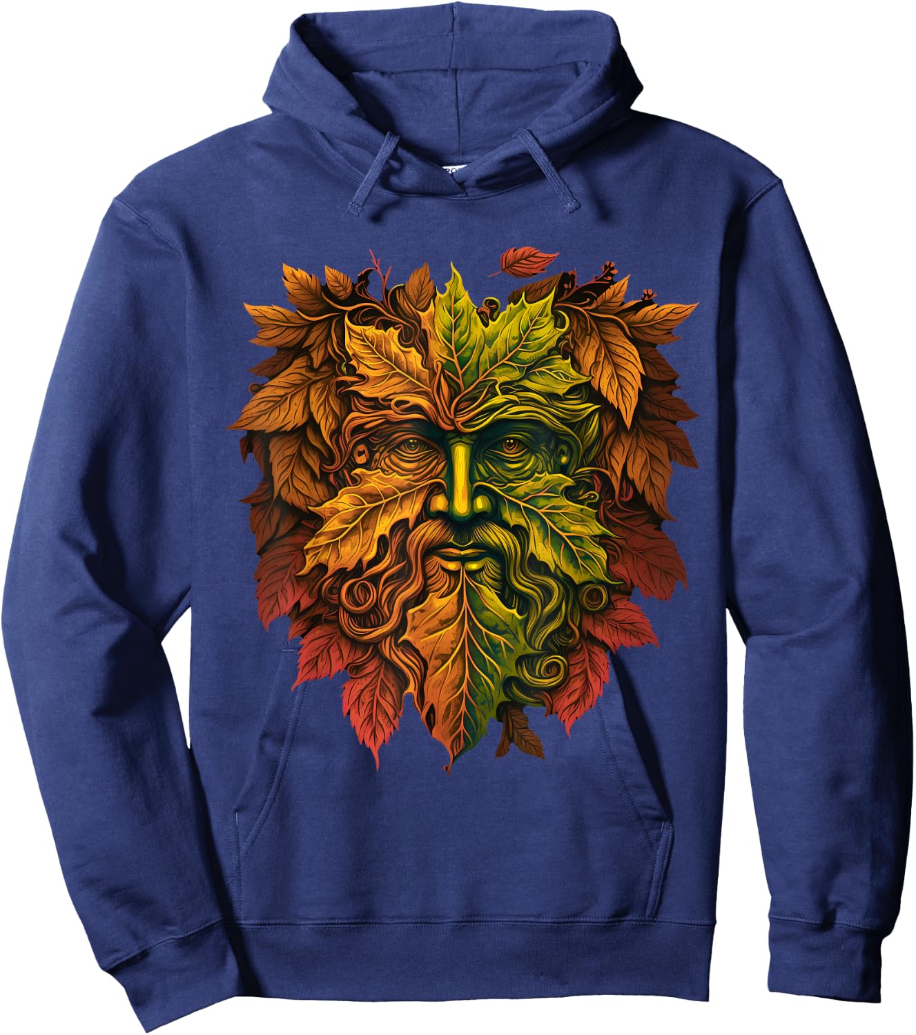 Traditional Pagan Celtic Greenman Hoodie - Hoodie | Navy