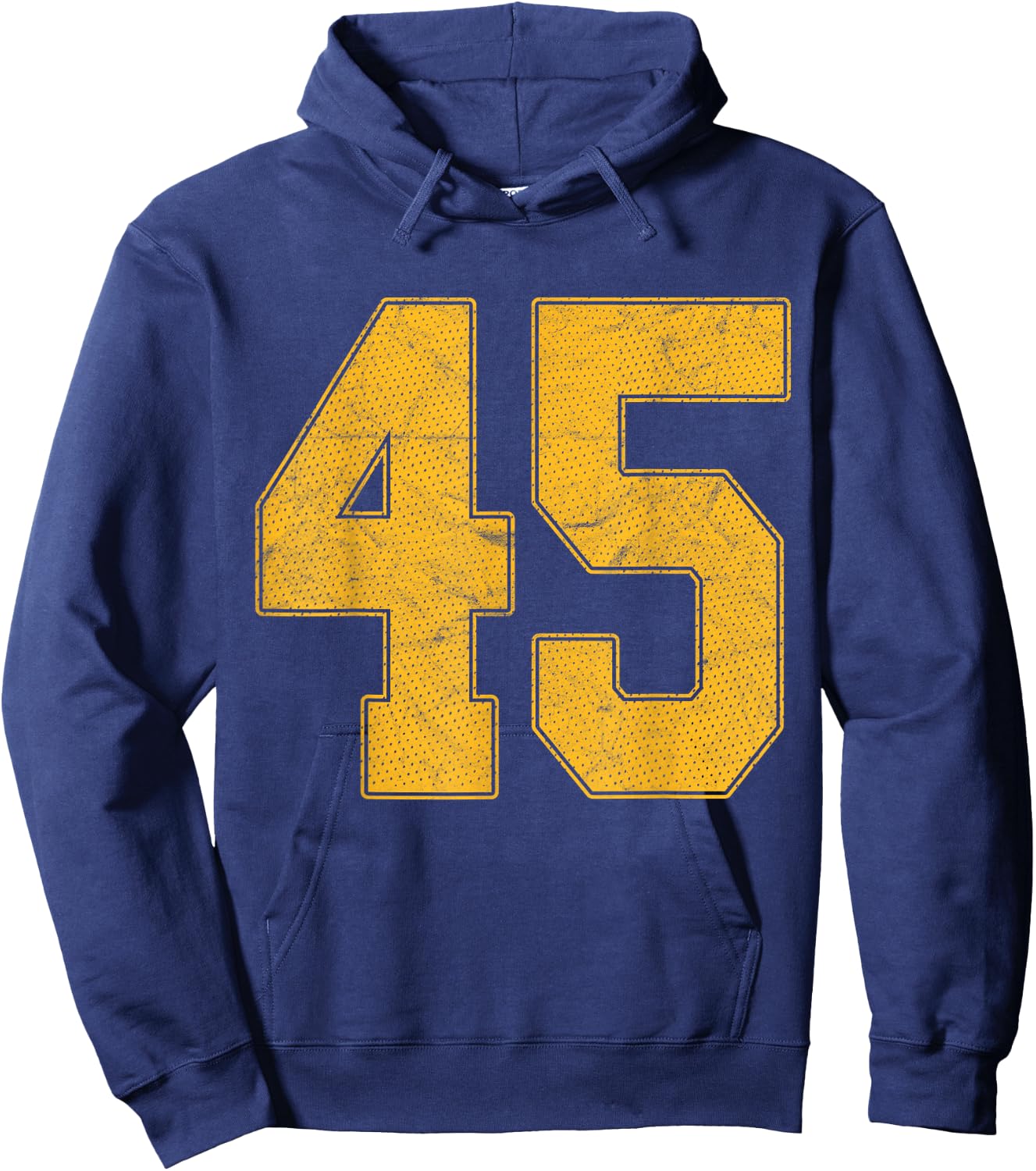 Number 45 Numbered Uniform Sports Team Jersey 45th Birthday Hoodie - Hoodie | Navy