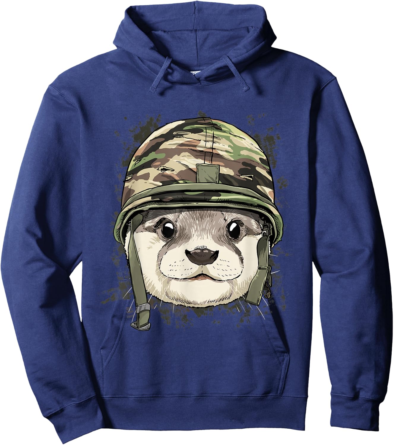 Otter Soldier Veteran Army Otter Aquatic Animal Lover Hoodie - Hoodie | Navy