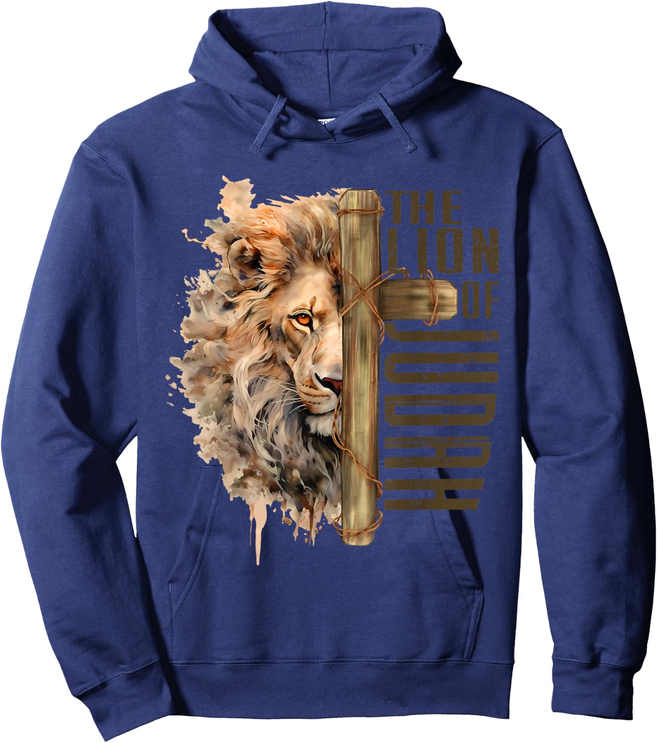 The Lion Of Judah Jesus Revelation Inspirational Christian Hoodie - Hoodie | Navy