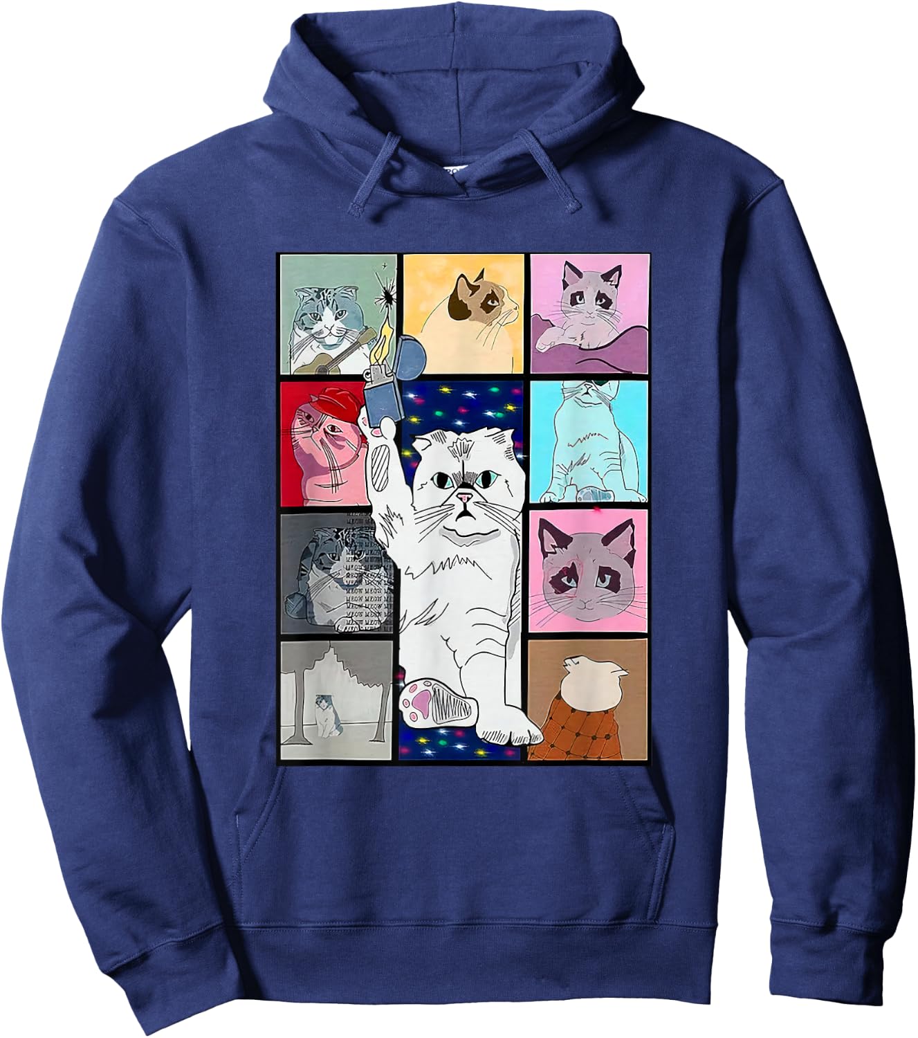 Cute Cat Purring in My Lap Cause It Loves Me Cat Lover Hoodie - Hoodie | Navy