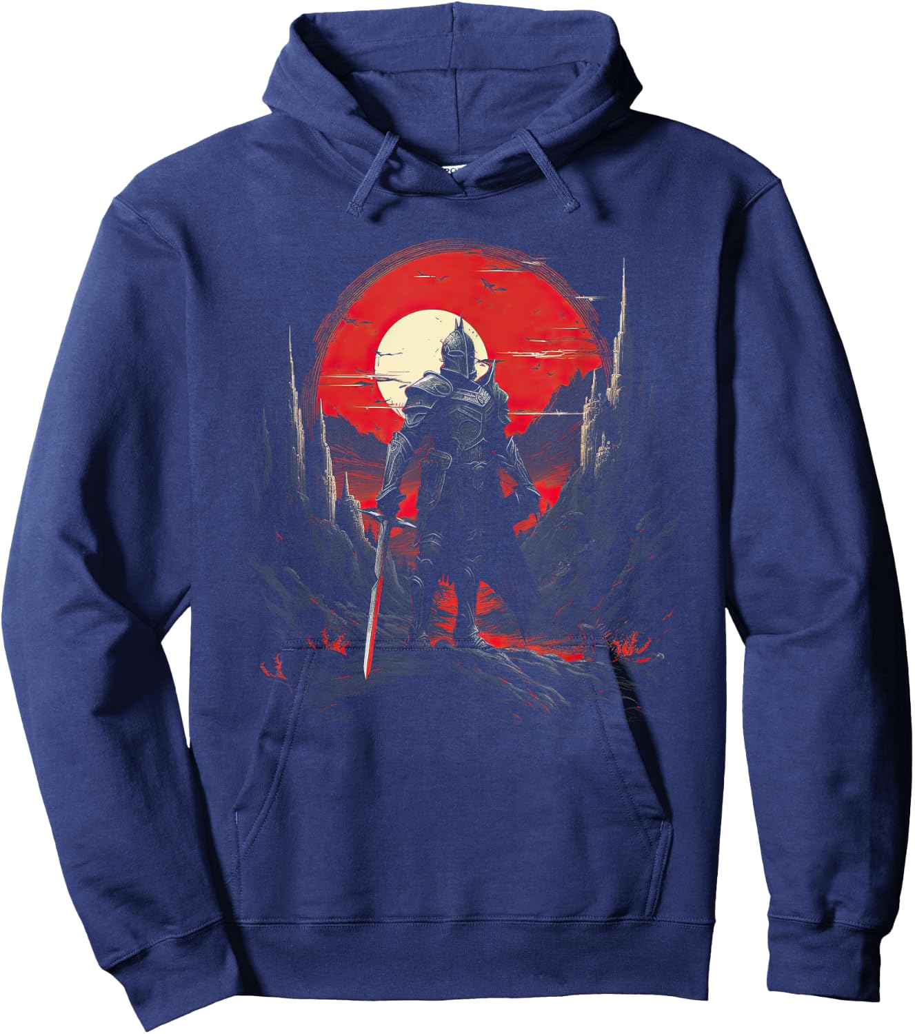 Knight Sword Chivalry Horse Fantasy Hoodie - Hoodie | Navy