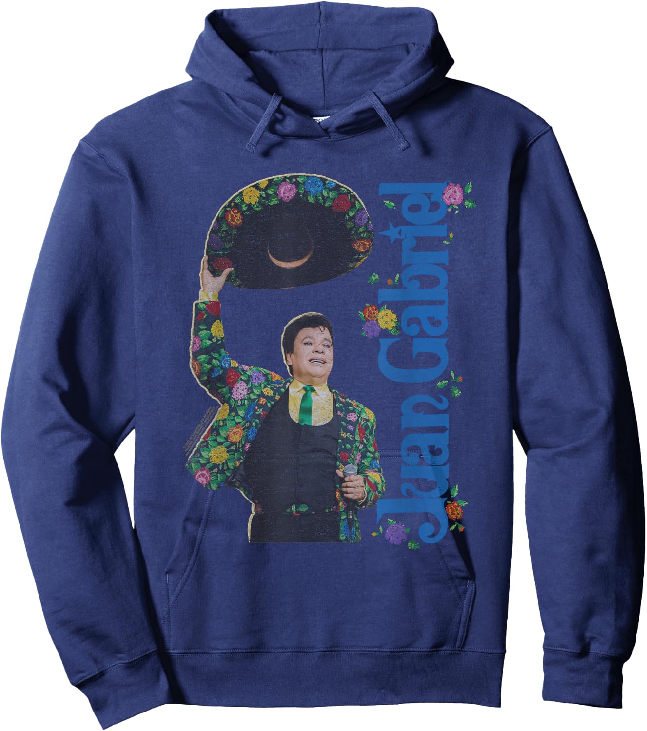 Popfunk Juan Gabriel Hats Off Mexican Themed Hoodie - Hoodie | Navy