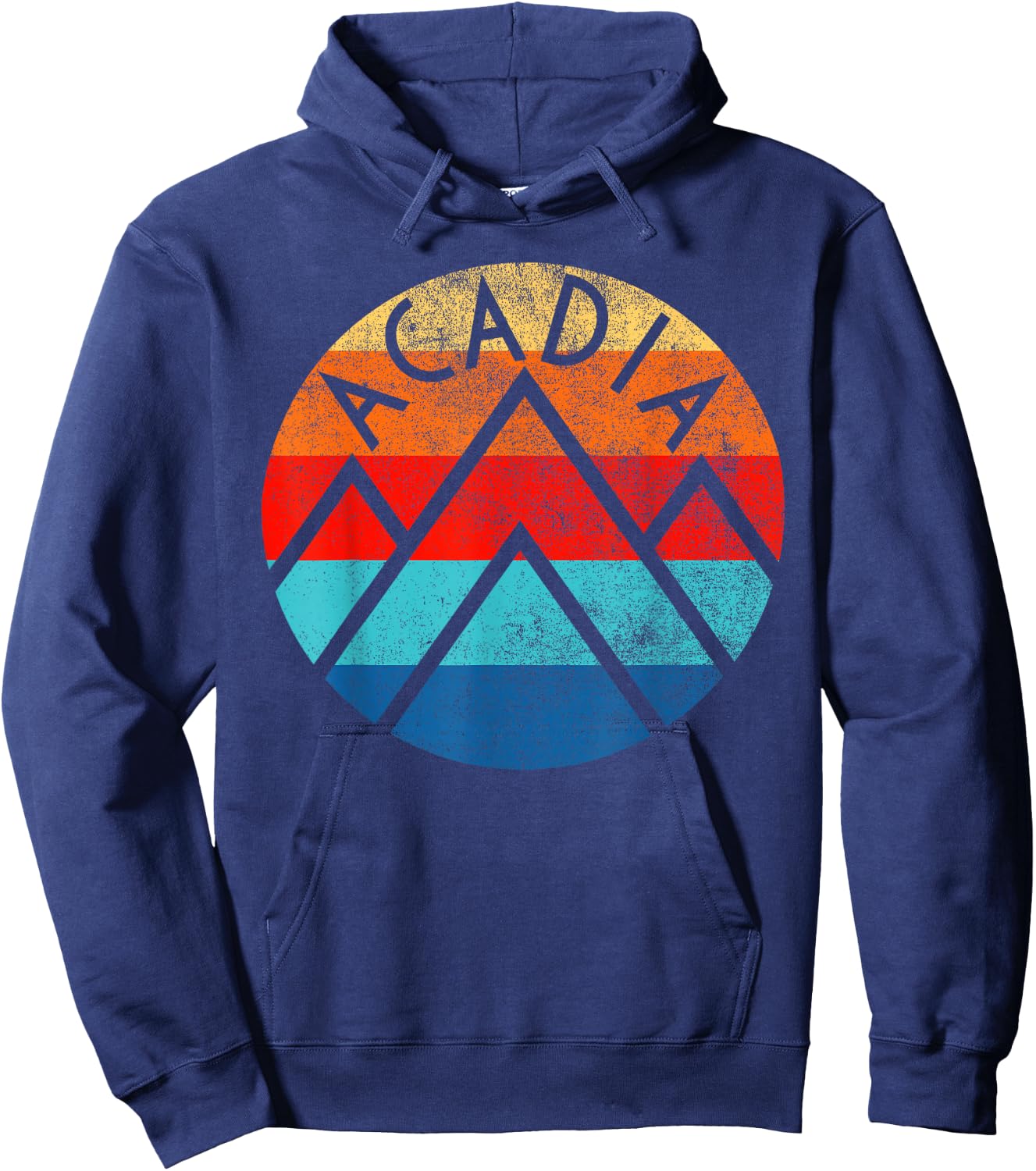 Acadia Maine Nature Hiking Mountains Outdoors Vintage Hoodie - Hoodie | Navy