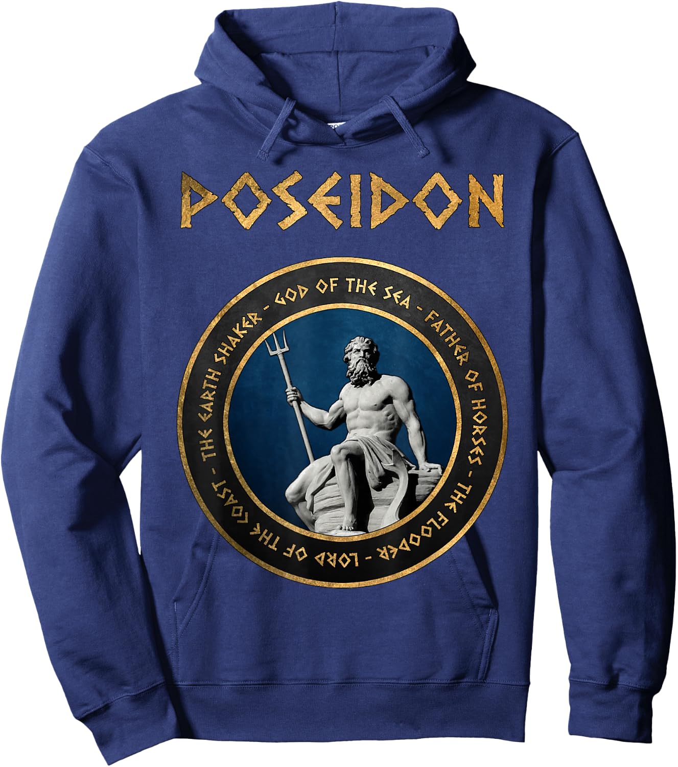 Poseidon Ancient Greek God Greece Mythology Symbol Hoodie - Hoodie | Navy