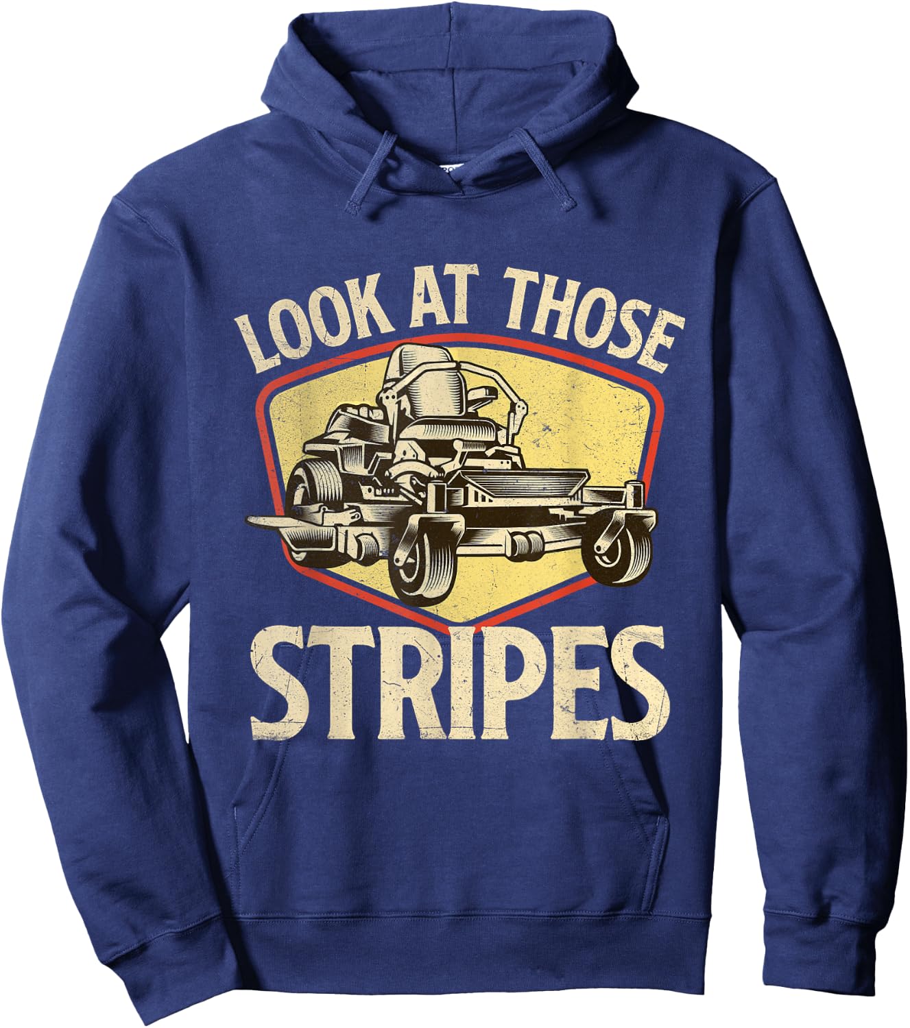 Look At Those Stripes - Landscaping Gardener Lawn Mower Hoodie - Hoodie | Navy