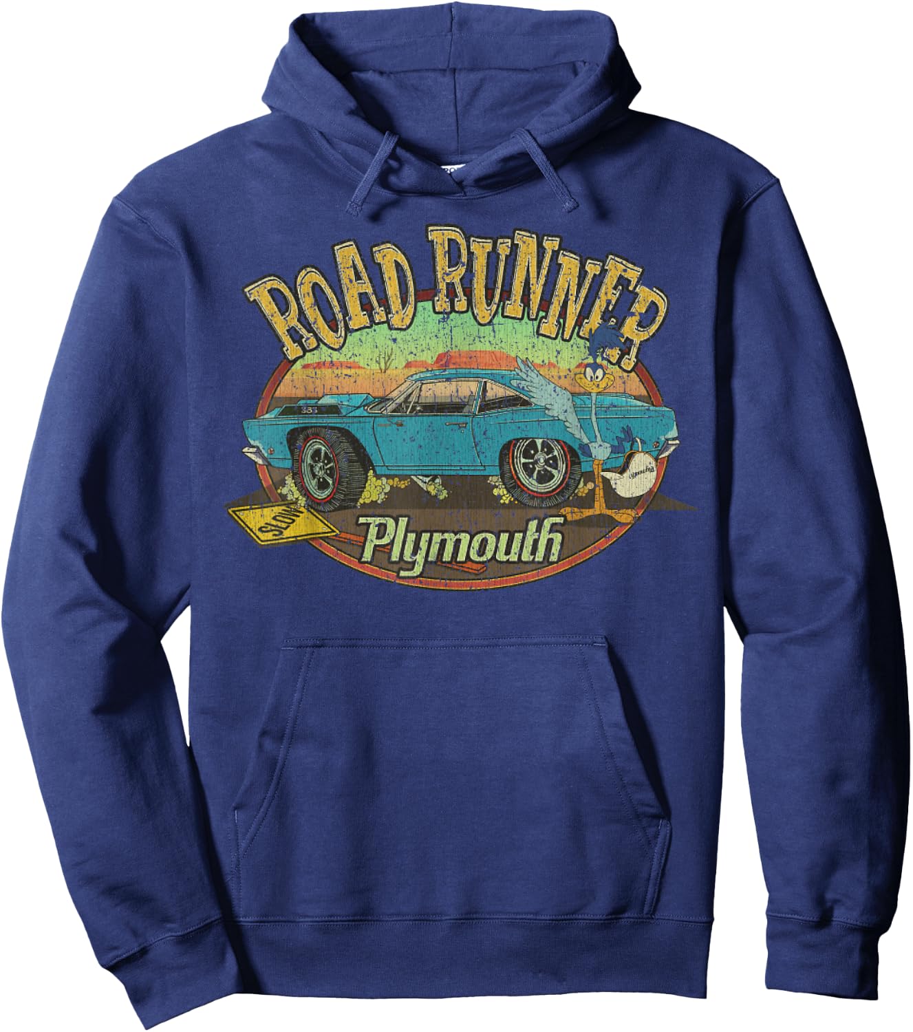 Vintage Plymouth's Road Runner 1968 - Classic Car Gift Hoodie - Hoodie | Navy