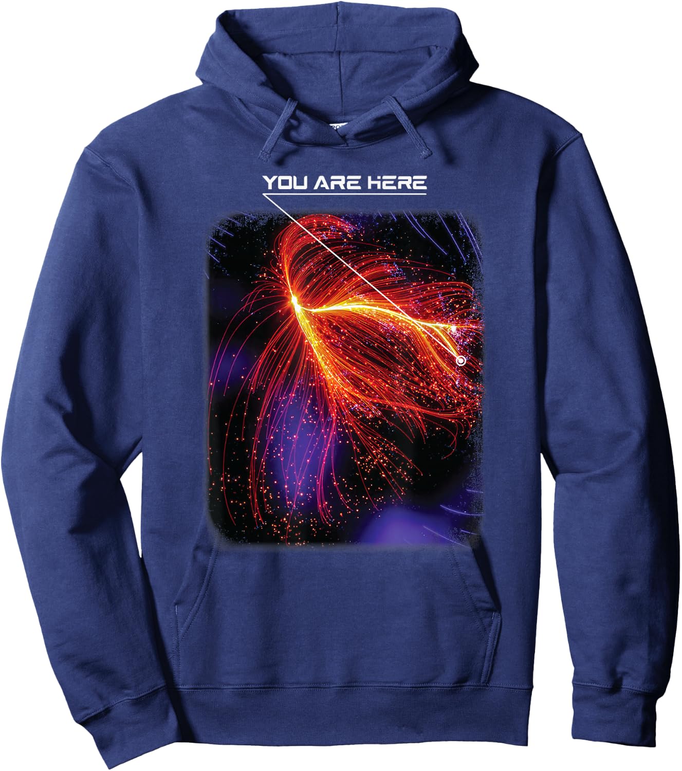 You Are Here Astronomy Laniakea Supercluster Our Galaxy Hoodie - Hoodie | Navy