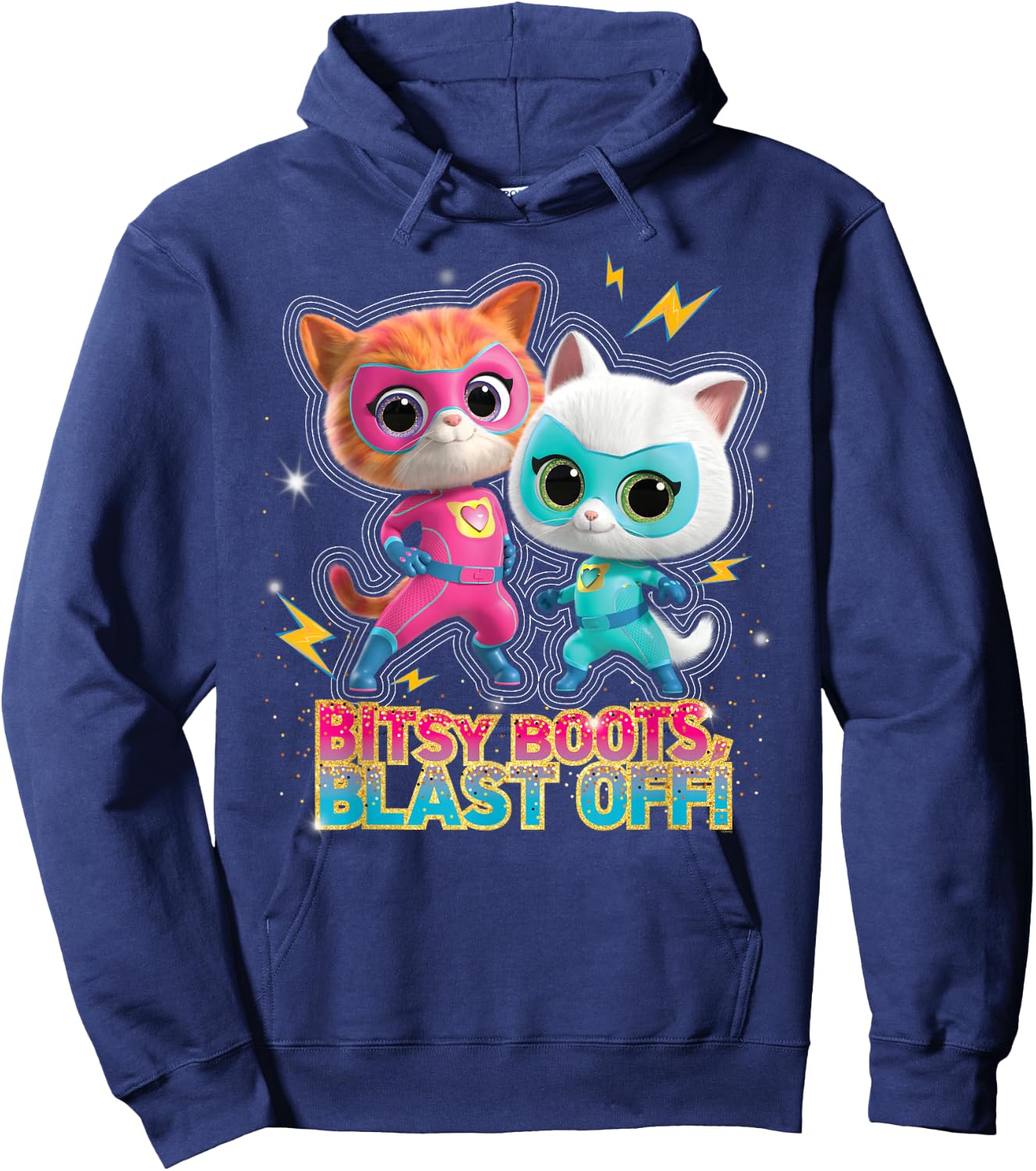 Disney Junior SuperKitties Ginny and Bitsy Boots Blast Off! Small Hoodie - Hoodie | Navy