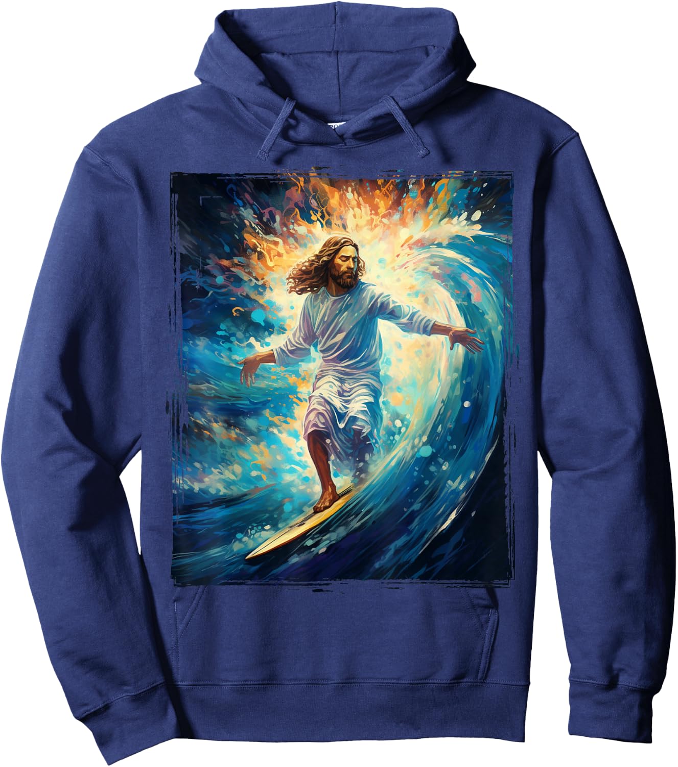 Jesus walking on water Evangelical Christian Hoodie - Hoodie | Navy