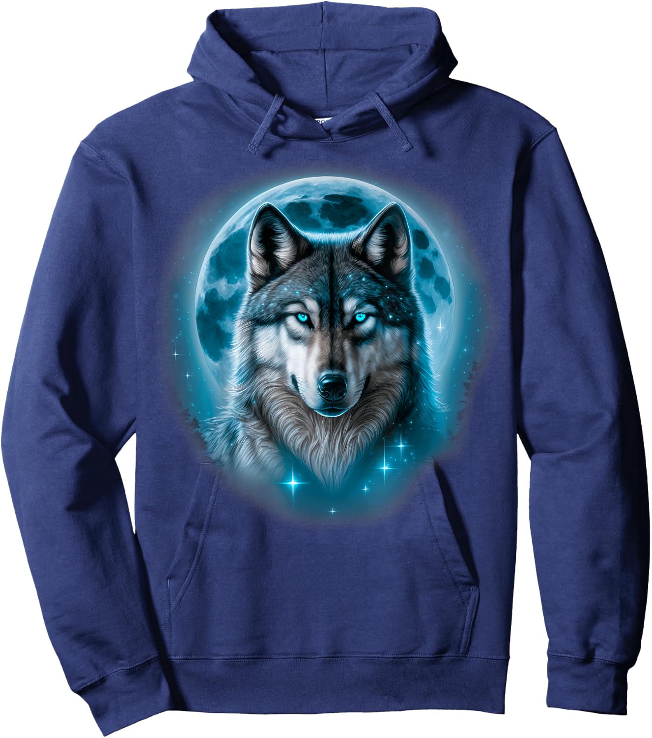 Wolf Moonlight Forest Sky Full Of Stars Wolf Lovers Hoodie - Hoodie | Navy