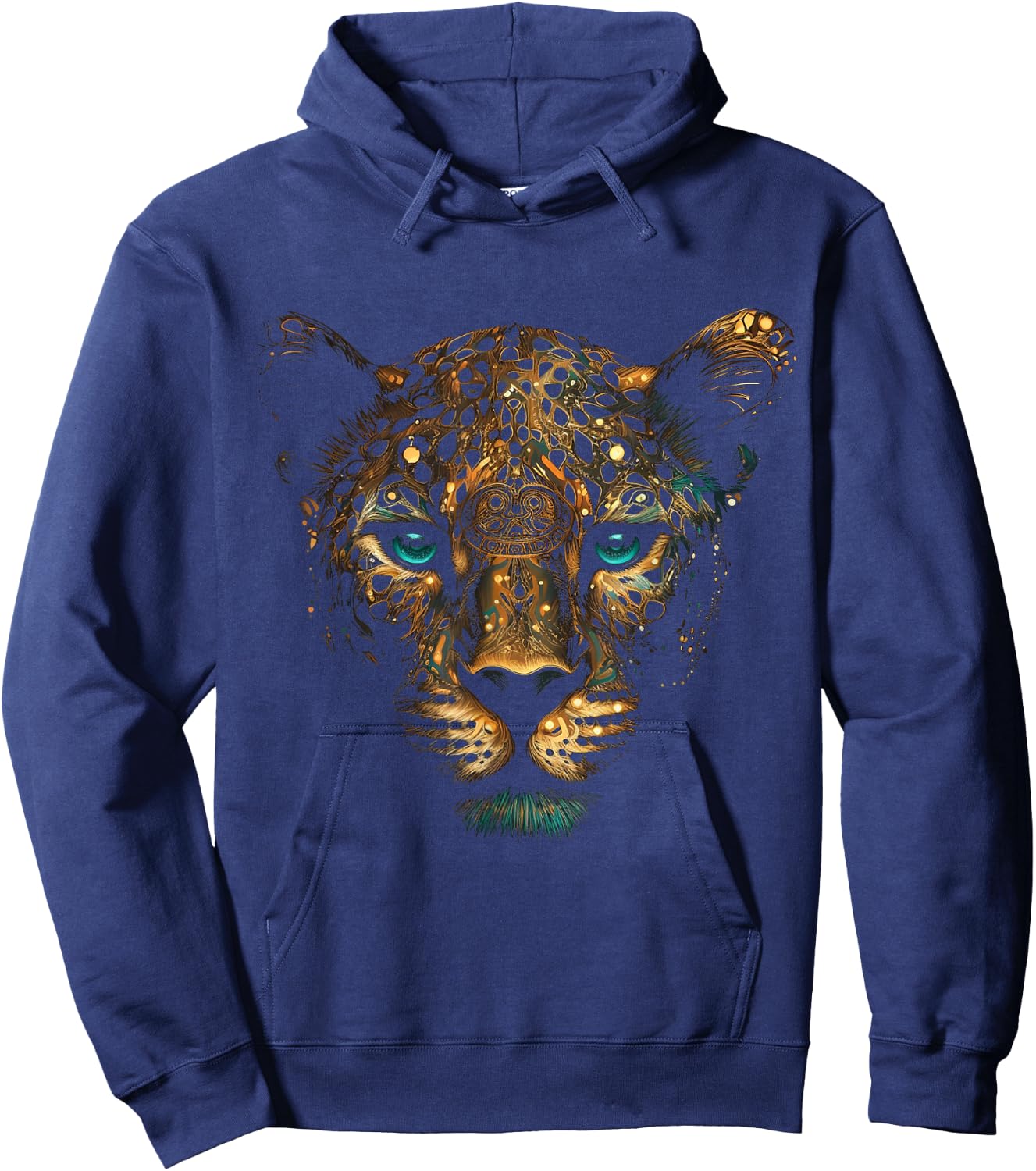 Leopard Artwork Fantasy - Art Animal Leopard Hoodie - Hoodie | Navy