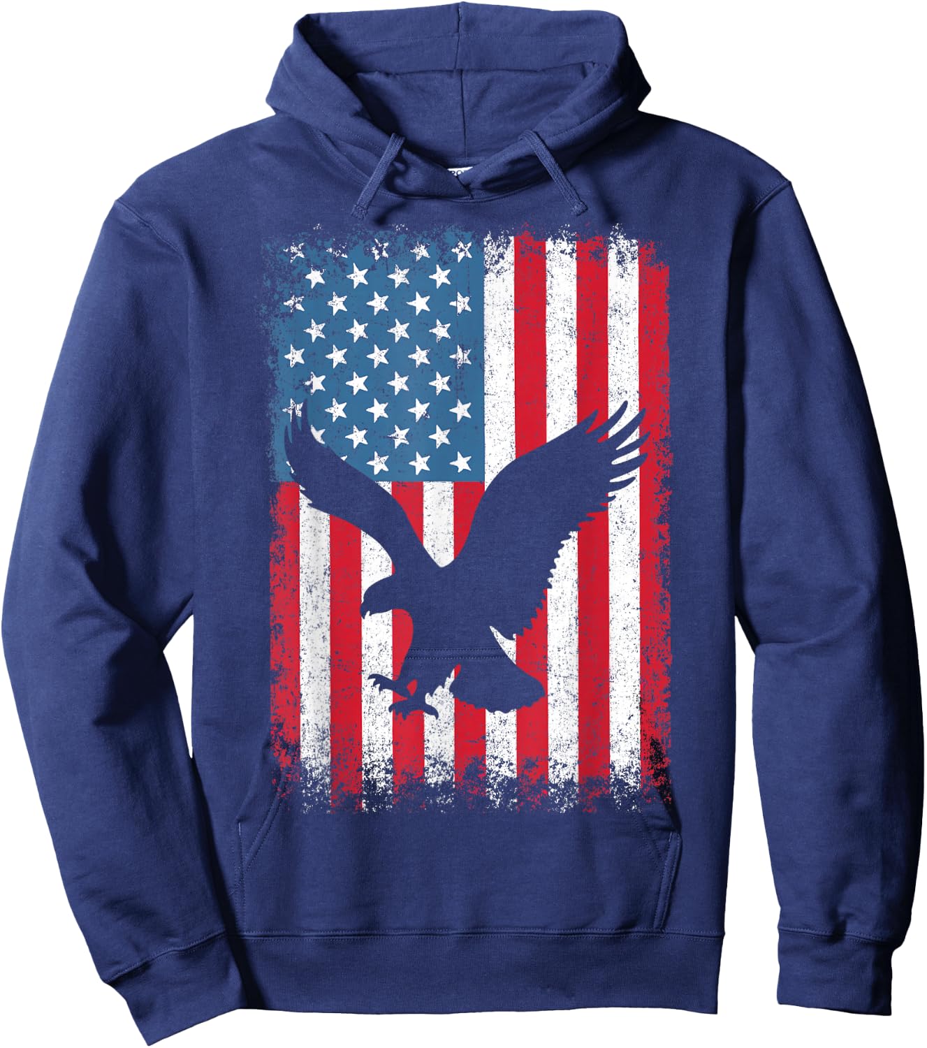 4th of July American Eagle Flag USA Independence Day Hoodie - Hoodie | Navy