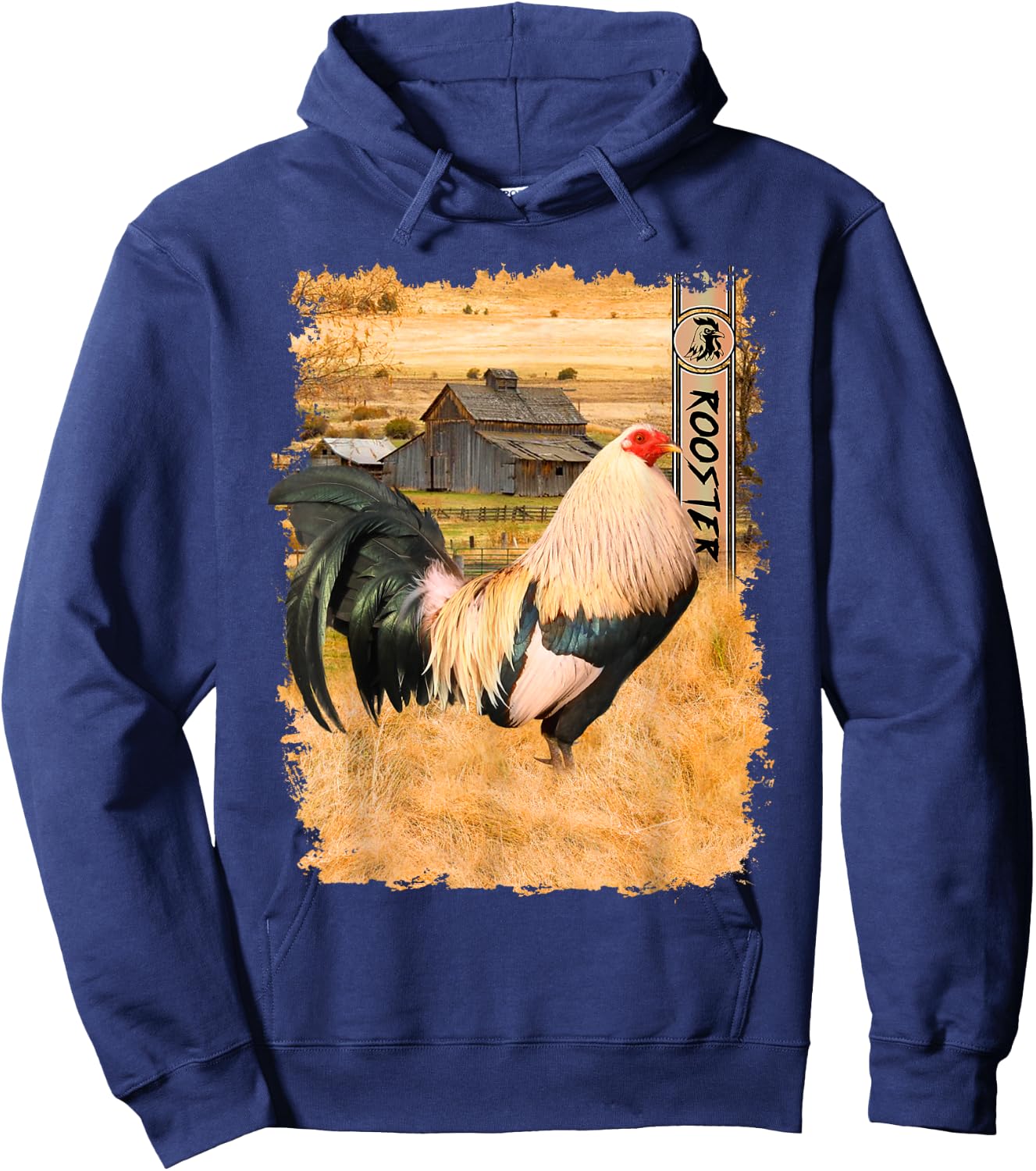 Rooster Enthusiast Cockfighter Game Fowl Cockfighting -Adults Black Hoodie - Hoodie | Navy