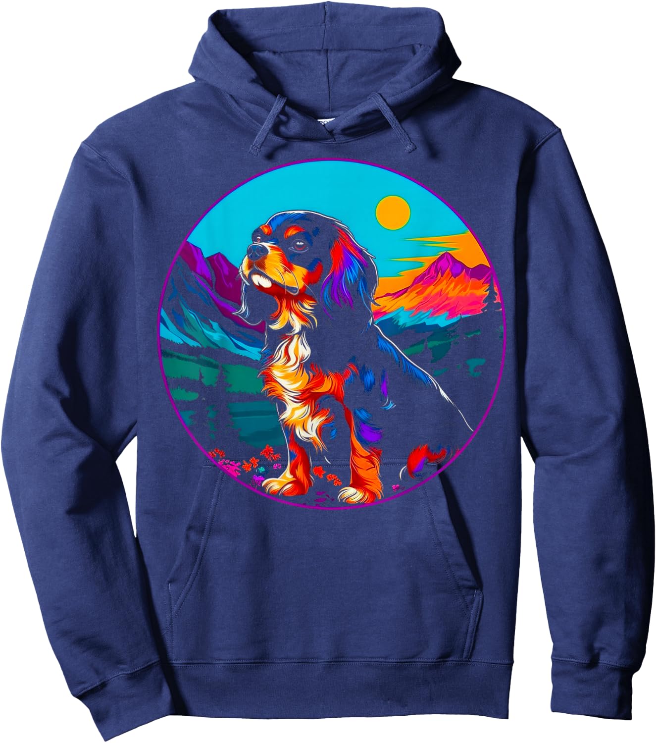 Dog Cavalier King Charles Spaniel Nature Lover Hoodie - Hoodie | Navy