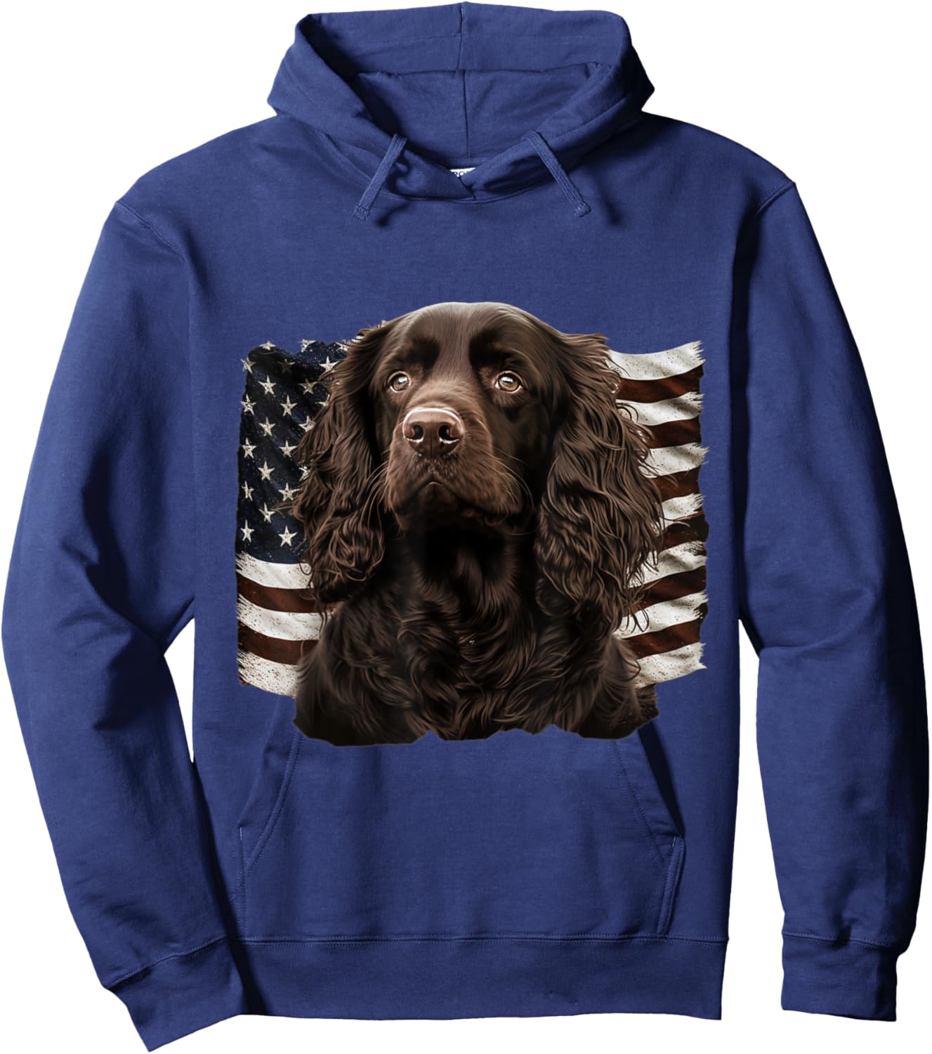 Boykin Spaniel 4th of July - Boykin Spaniel USA Hoodie - Hoodie | Navy