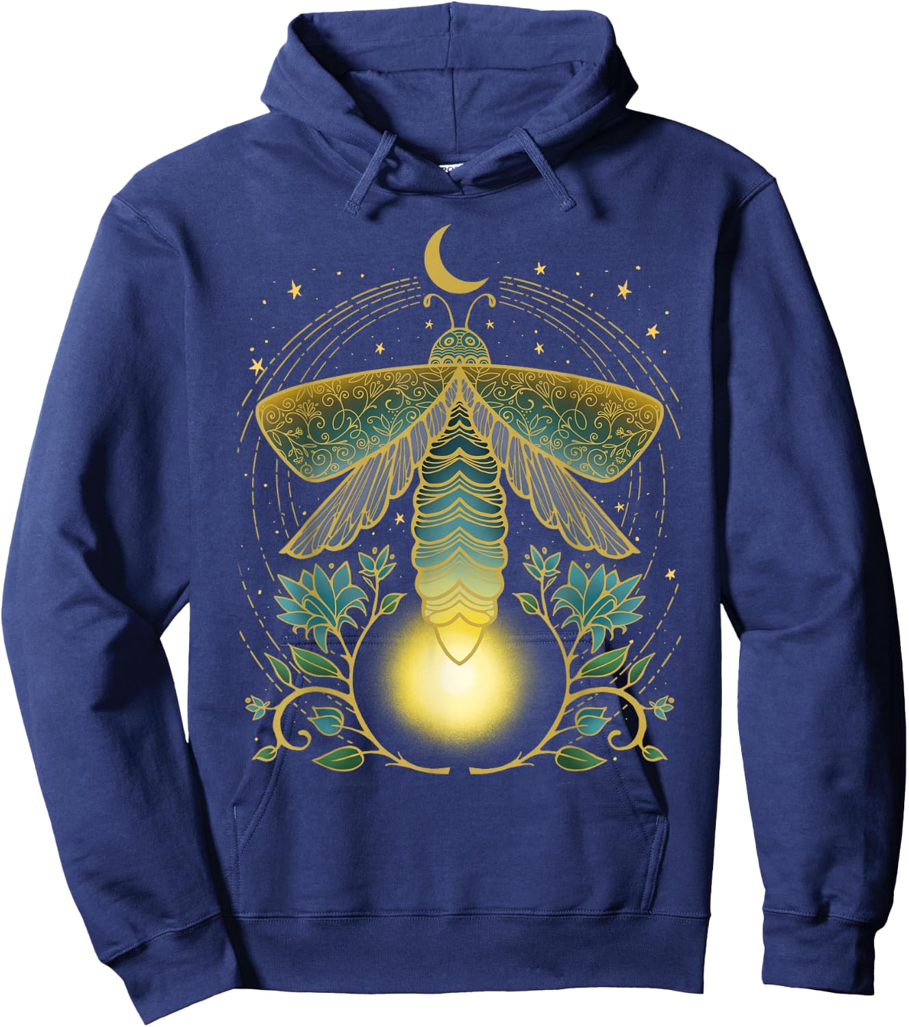 Firefly, Magical Lunar Mystical Design for Nature Lovers Hoodie - Hoodie | Navy