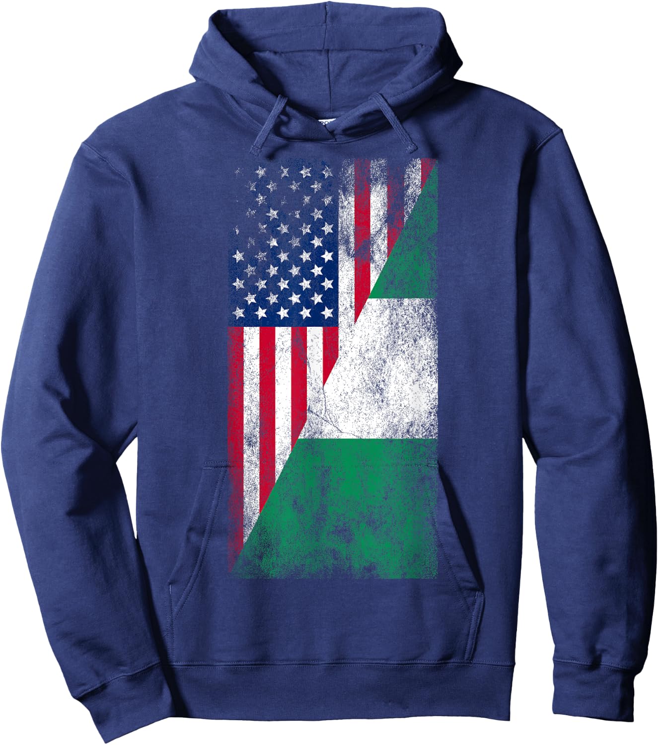 USA & Nigeria Flags - United States of America, Nigerian Hoodie - Hoodie | Navy