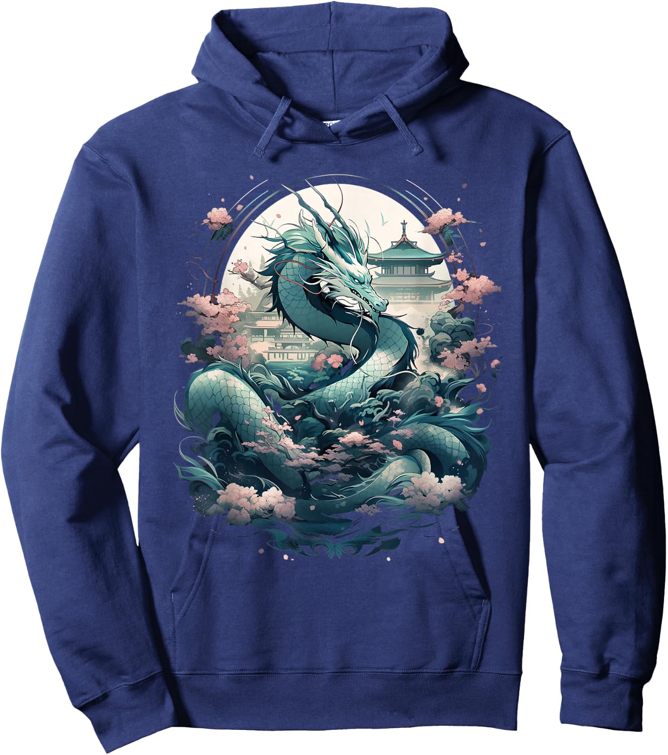 Japanese Aesthetic Dragon Japanese Art Japan Tattoo Hoodie - Hoodie | Navy