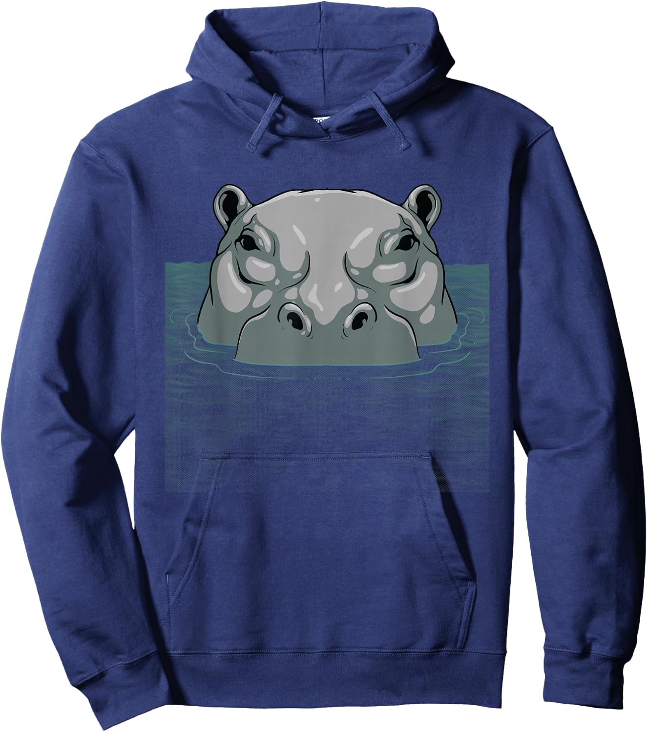 Cool Hippo Women Kids Hippopotamus Lovers Zoo Safari Hoodie - Hoodie | Navy
