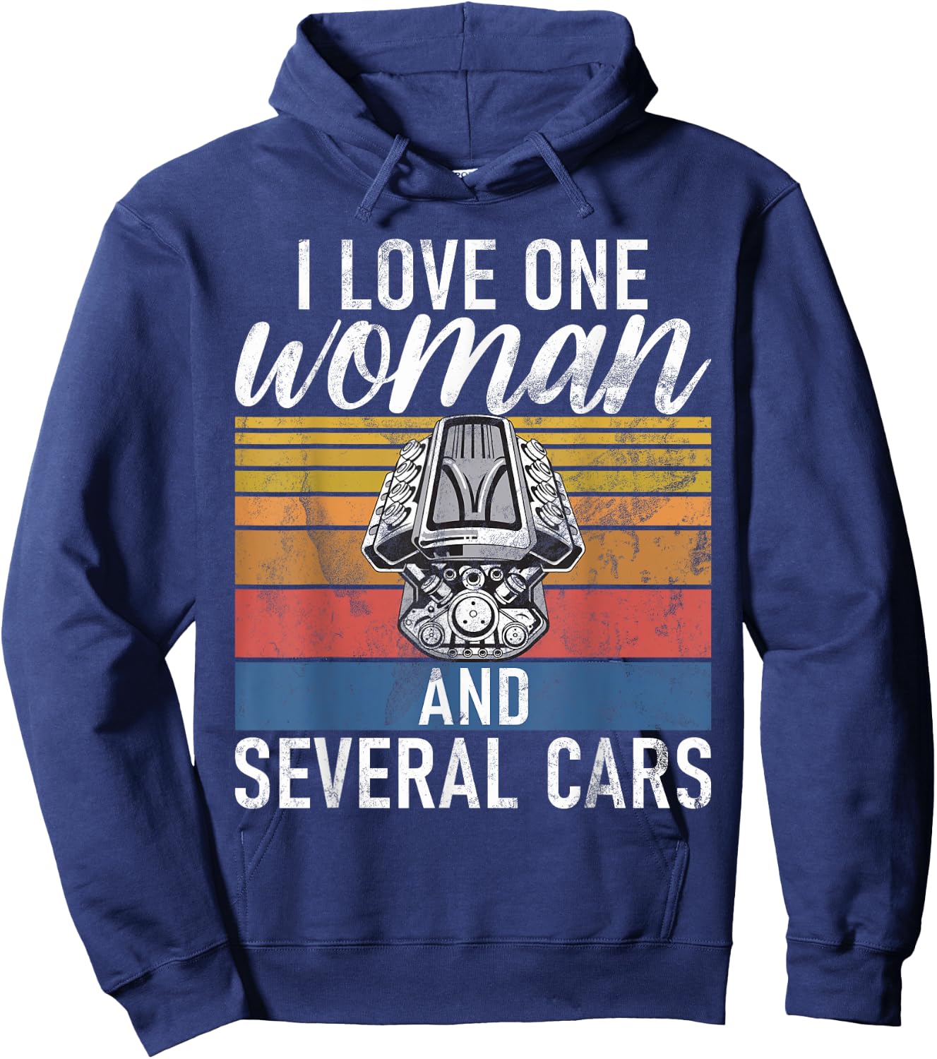 I love one Woman and several Cars Muscle Car Hoodie - Hoodie | Navy
