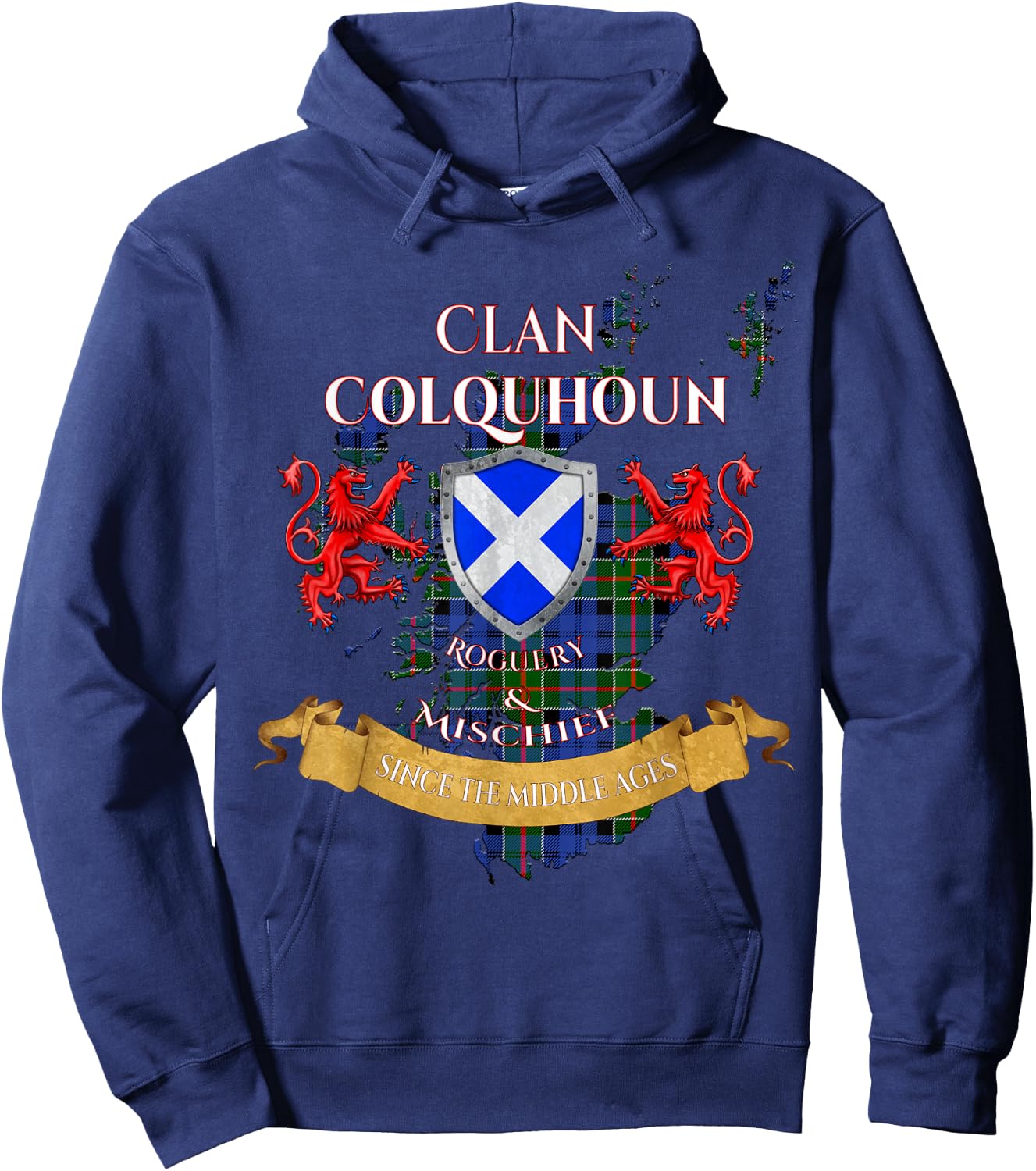Colquhoun Scottish Family Clan Middle Ages Mischief Hoodie - Hoodie | Navy