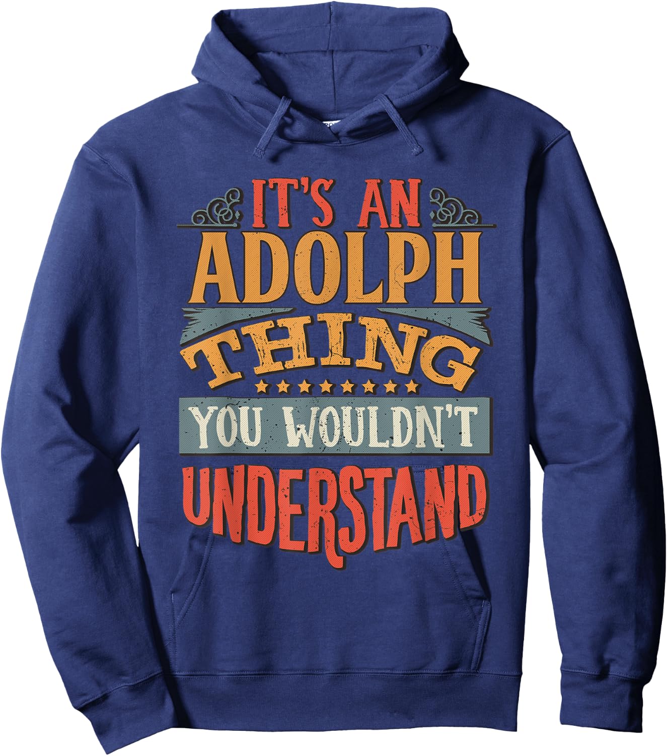 Adolph Name Hoodie - Hoodie | Navy