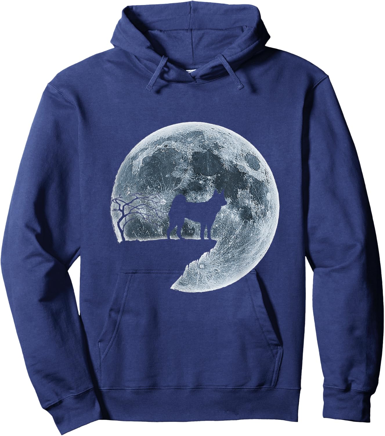 Kai Ken Halloween Costume Moon Silhouette Hoodie - Hoodie | Navy