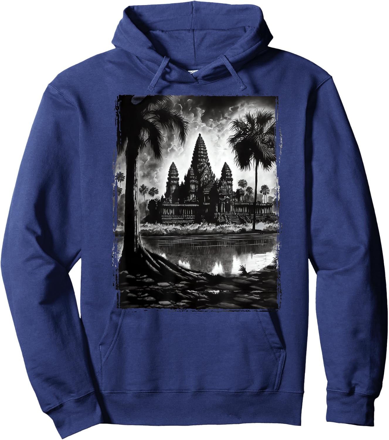 Vintage Cambodia - Angkor Wat SIEM Reap Hoodie - Hoodie | Navy