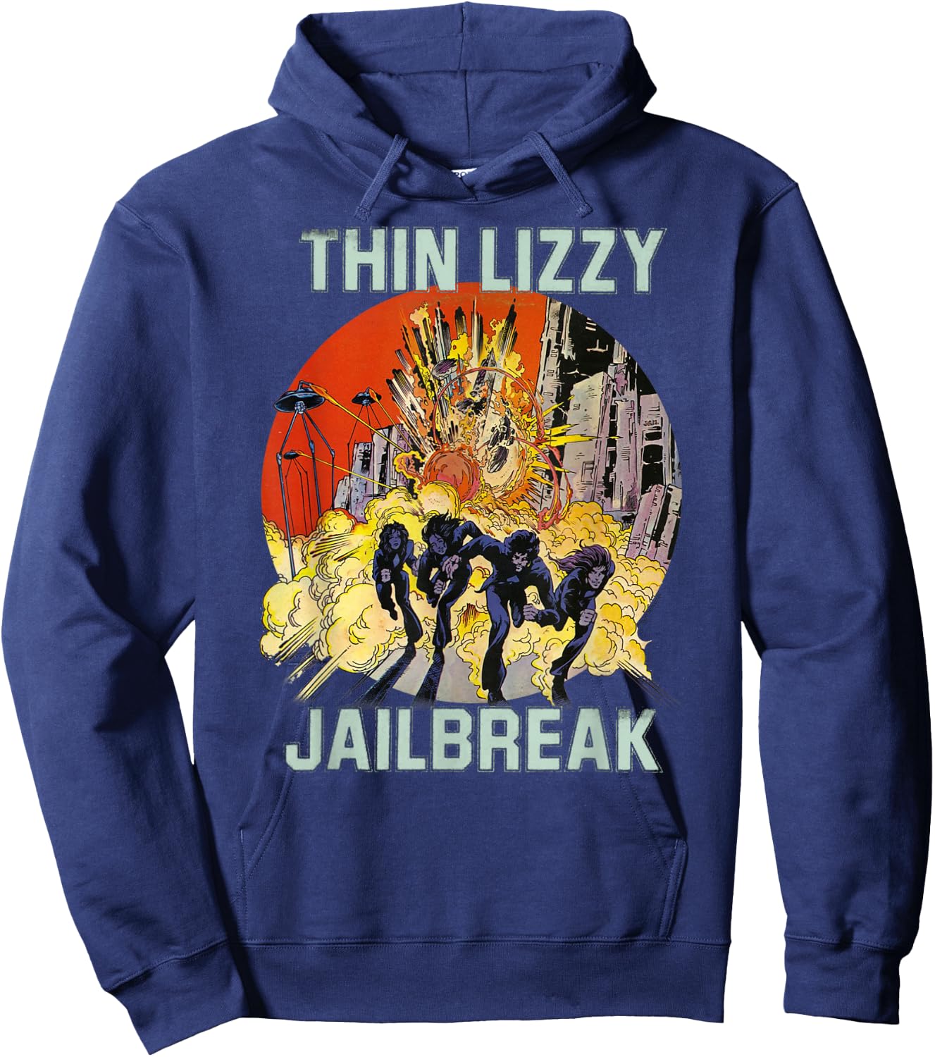 Thin Lizzy – Jail Break On Colors Hoodie - Hoodie | Navy