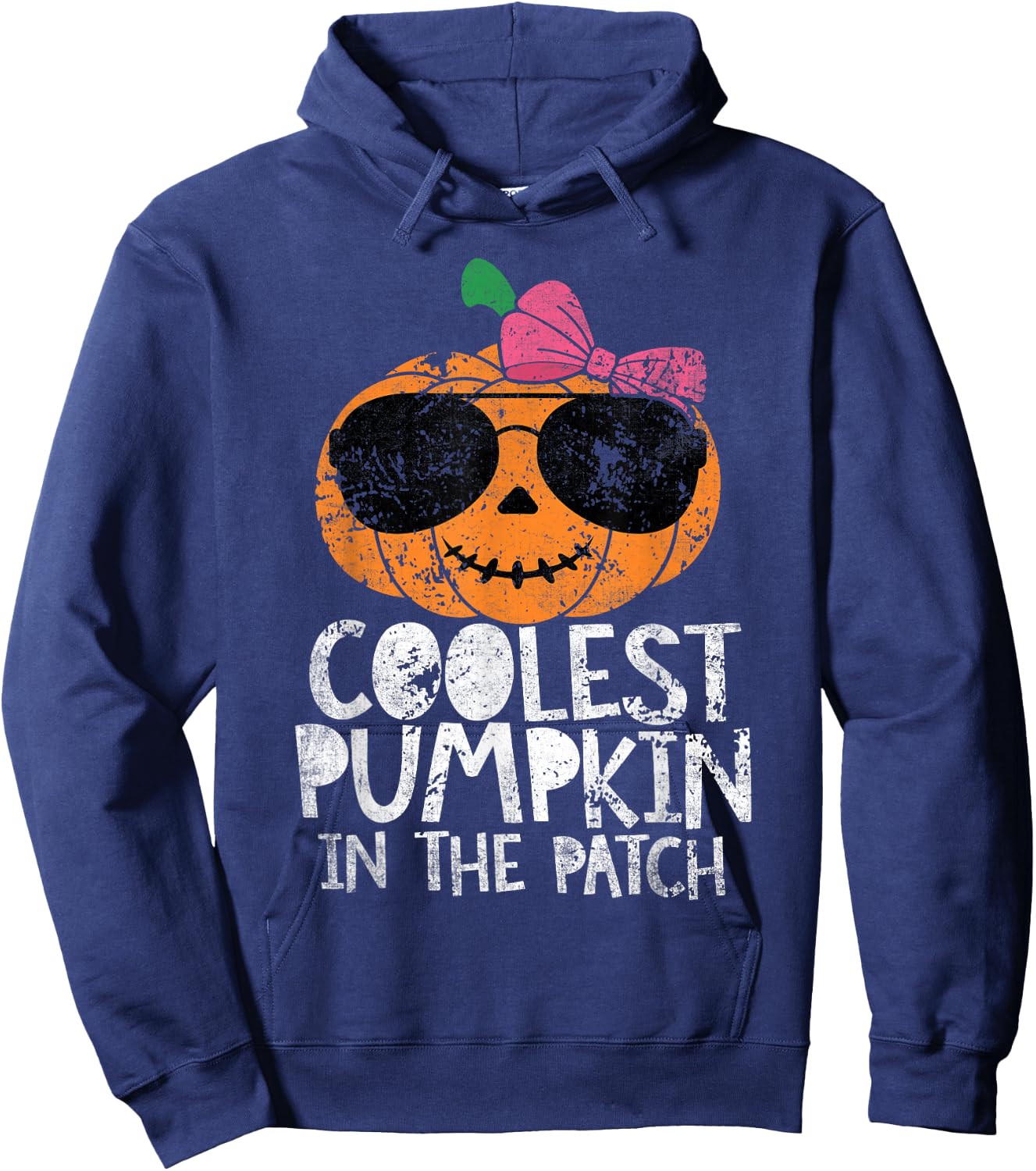 Kids Coolest Pumpkin In The Patch Halloween For Girls Teens Hoodie - Hoodie | Navy