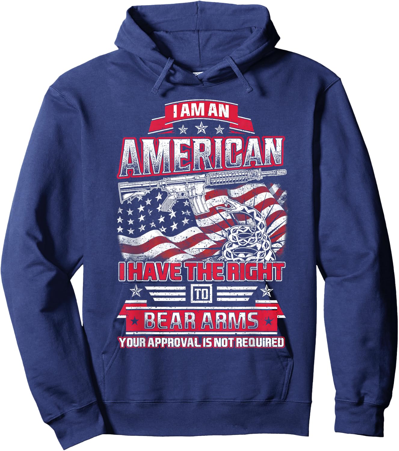 I Am An American I Have The Right To Bear Arms Hoodie - Hoodie | Navy