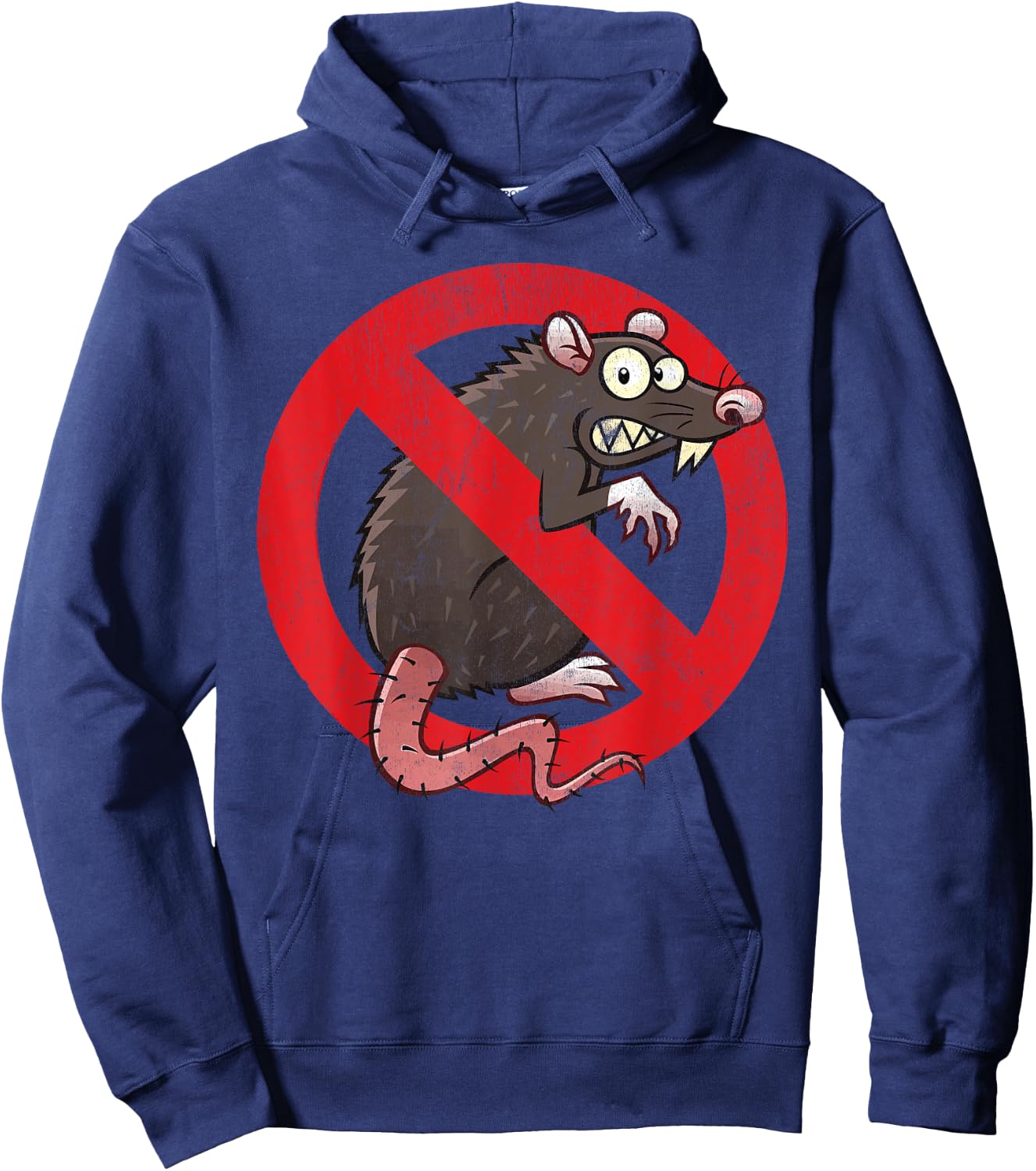 No Rats Union - Pest Control Rat Sign Gag No Rats Allowed Hoodie - Hoodie | Navy