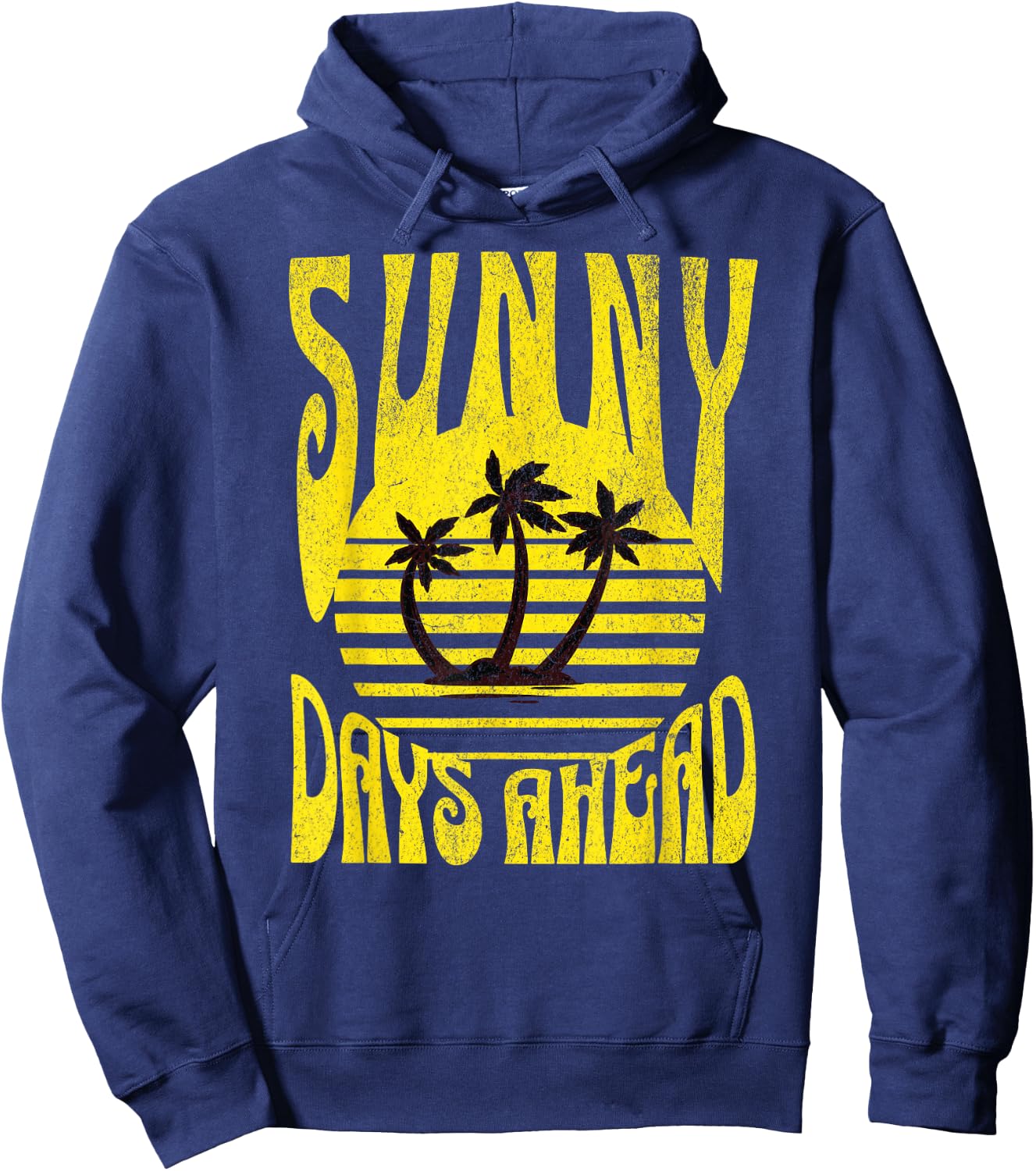 Sunny Days Ahead Retro Vintage Hippie Style Summer Vacay Men Women Hoodie - Hoodie | Navy