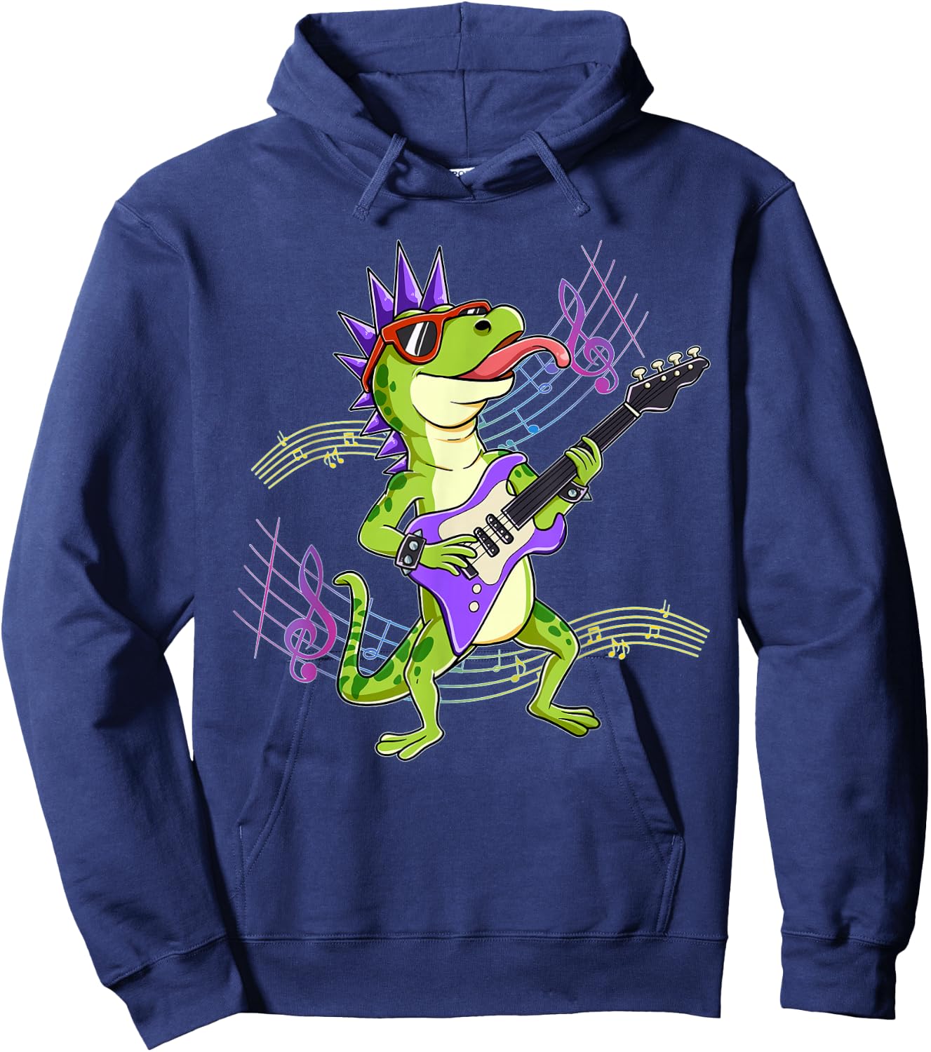 Gecko Guitar Rockstar Hoodie - Hoodie | Navy