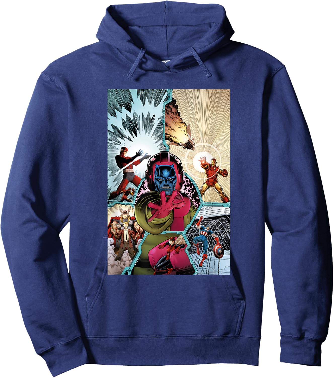 Marvel Avengers Kang the Conqueror Classic Comic Cover Hoodie - Hoodie | Navy