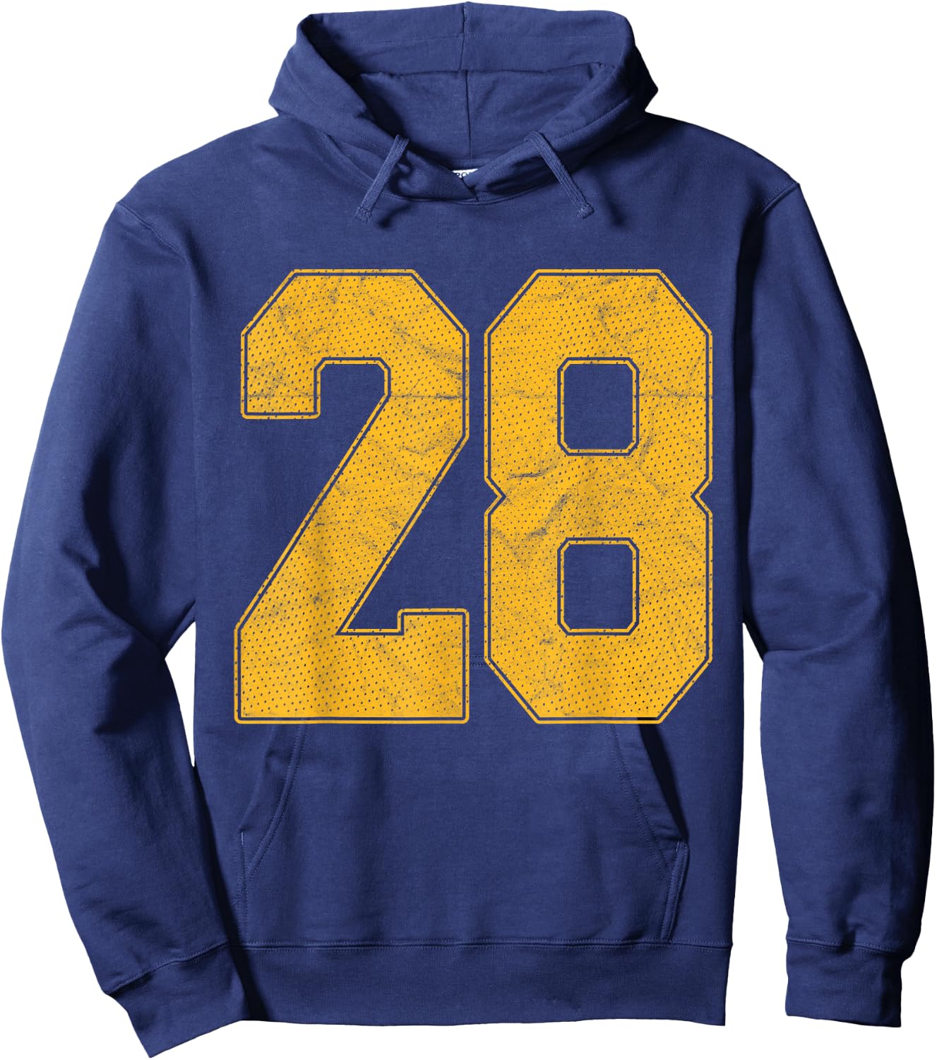 Number 28 Numbered Uniform Sports Team Jersey 28th Birthday Hoodie - Hoodie | Navy