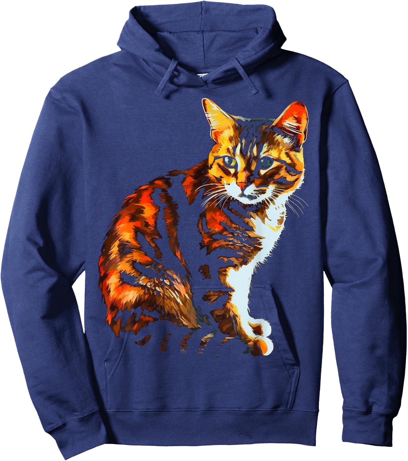Cat Art - Pet Cat Motif Animal Cat Women Kids Hoodie - Hoodie | Navy
