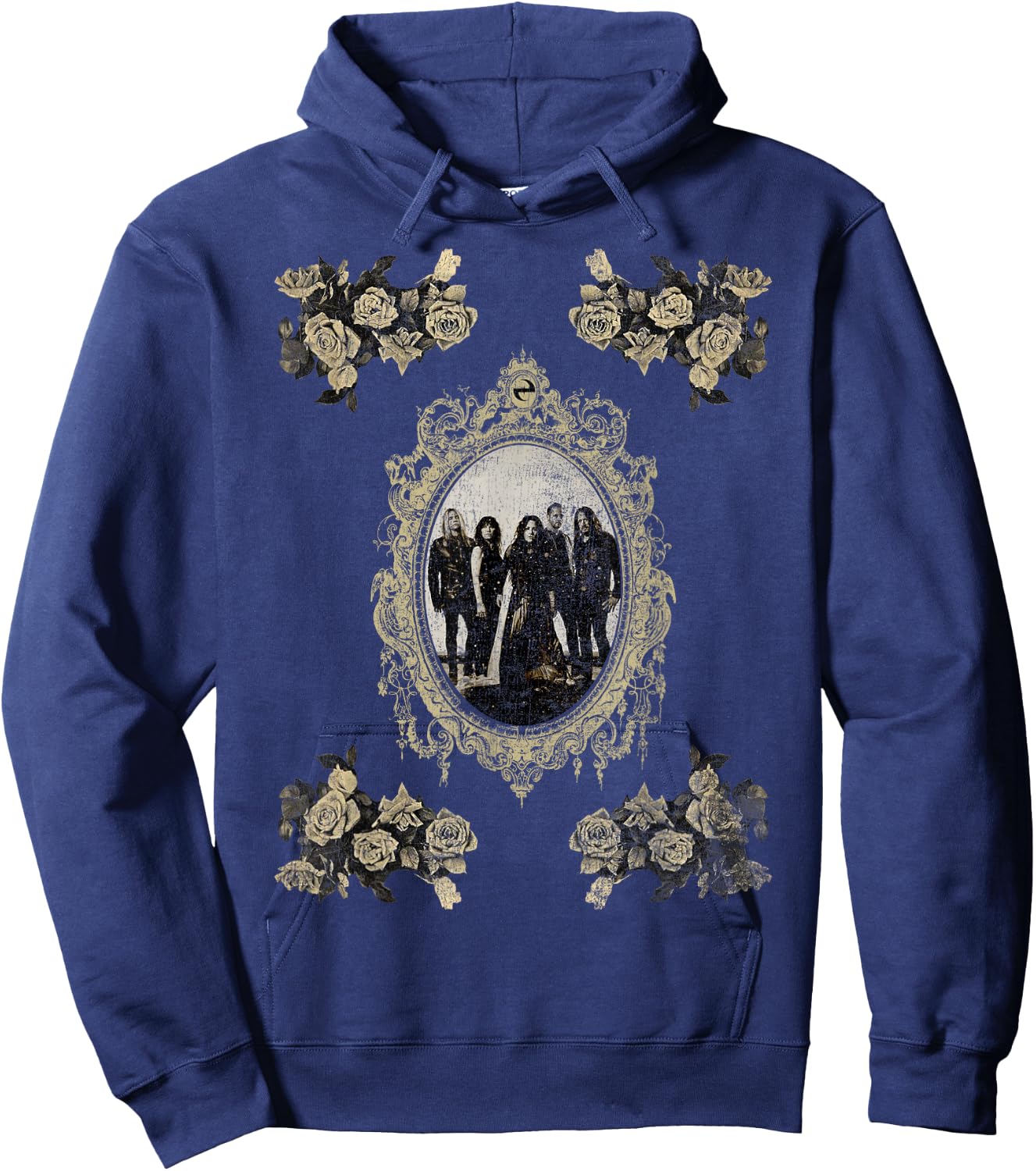 Evanescence – Vintage Roses On Asphalt Hoodie - Hoodie | Navy